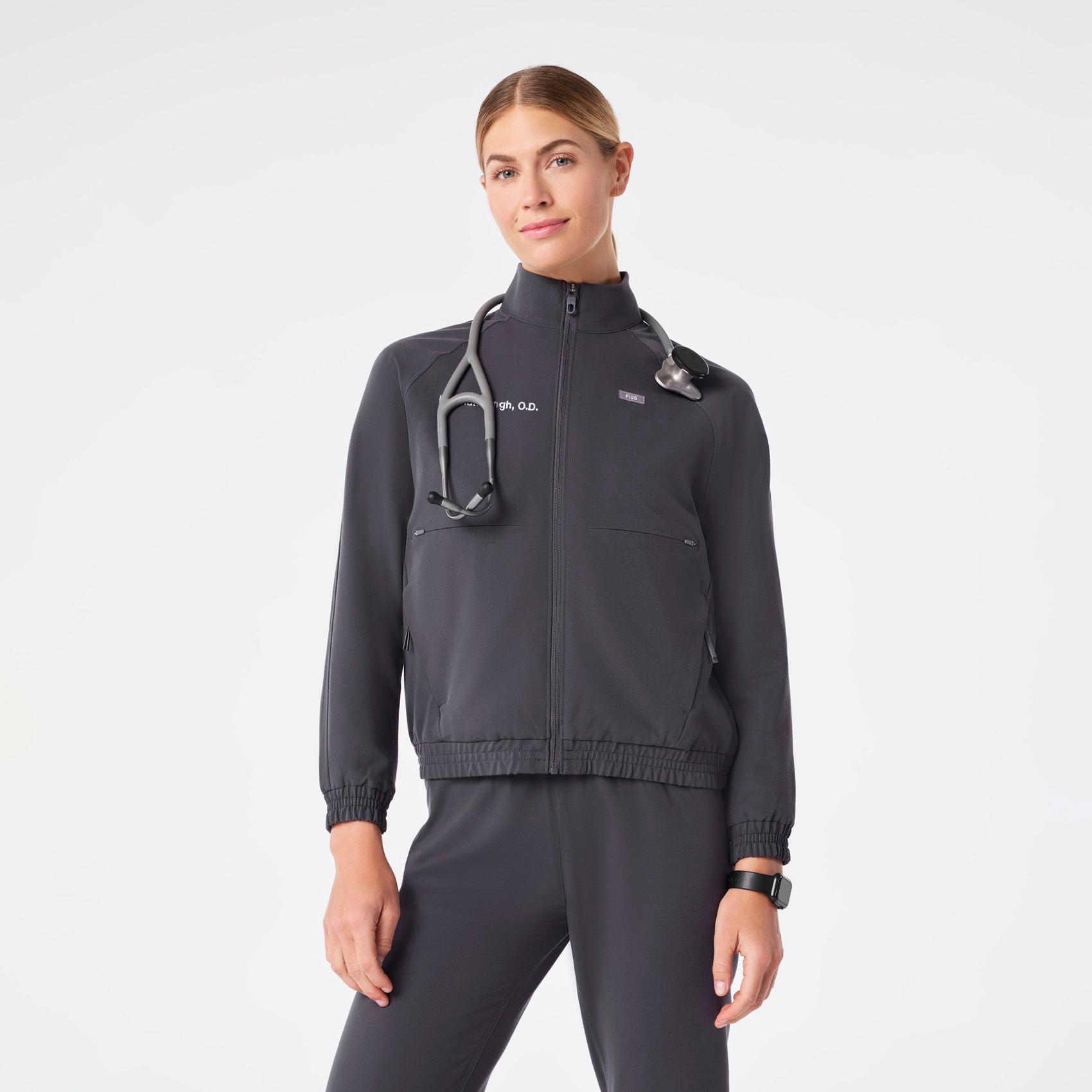 Sydney Scrub Jacket - Charcoal