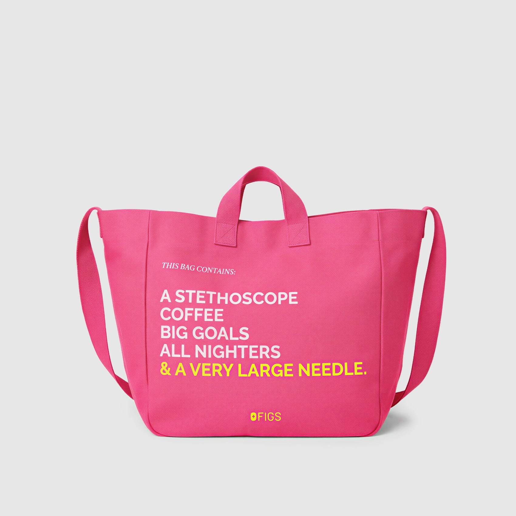 A Very Large Needle Canvas Tote - F*ing Pink