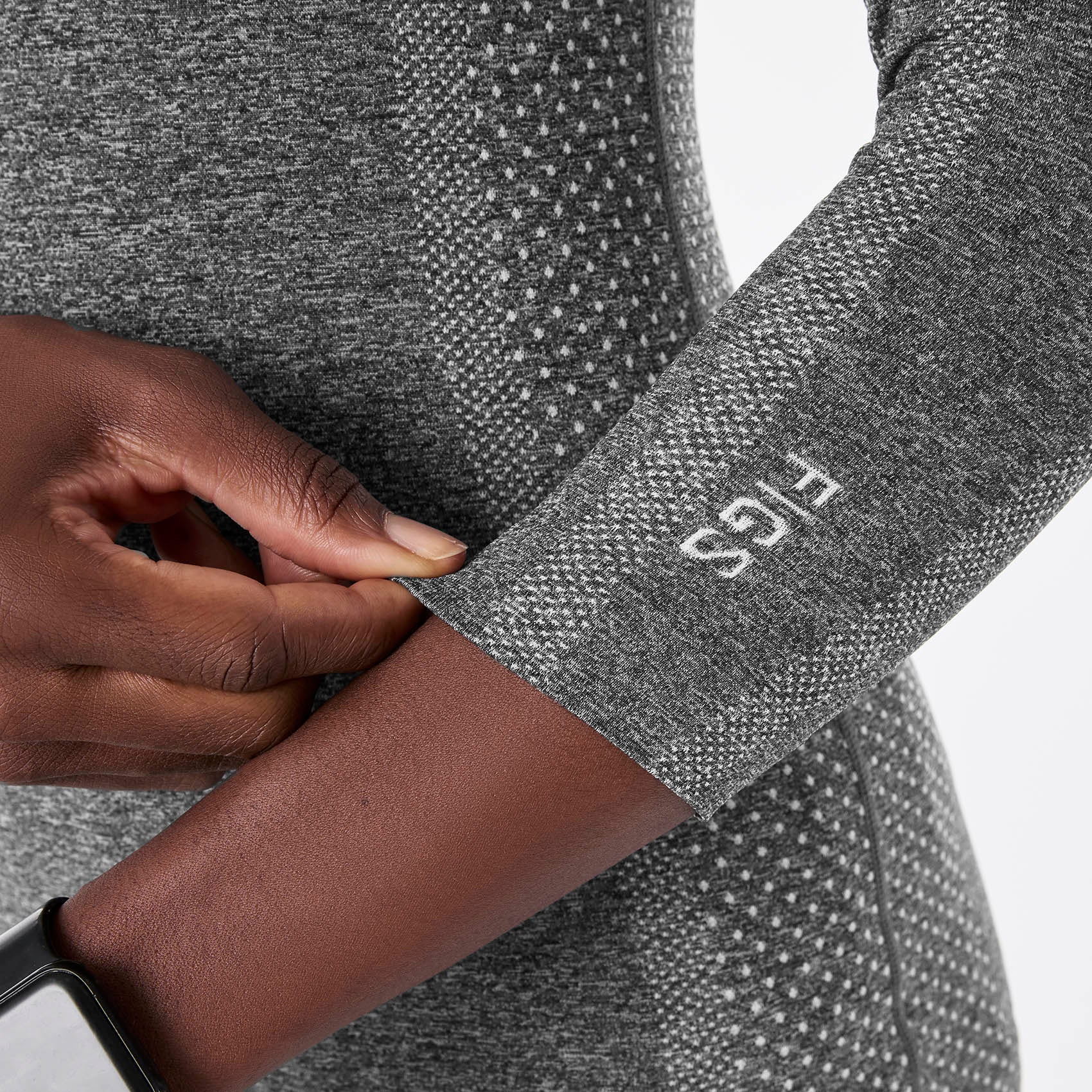 Salta Seamless ¾ Sleeve Underscrub - Graphite