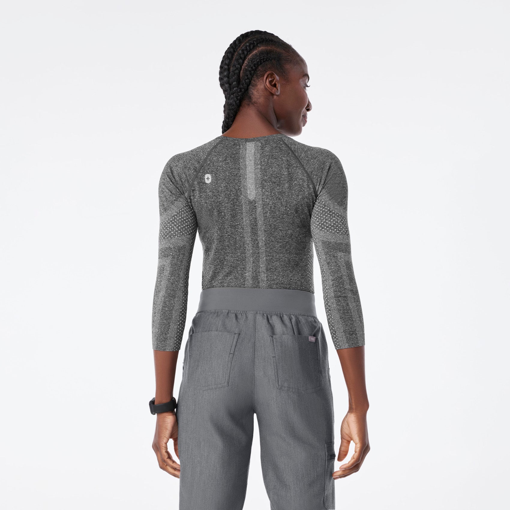 Salta Seamless ¾ Sleeve Underscrub - Graphite