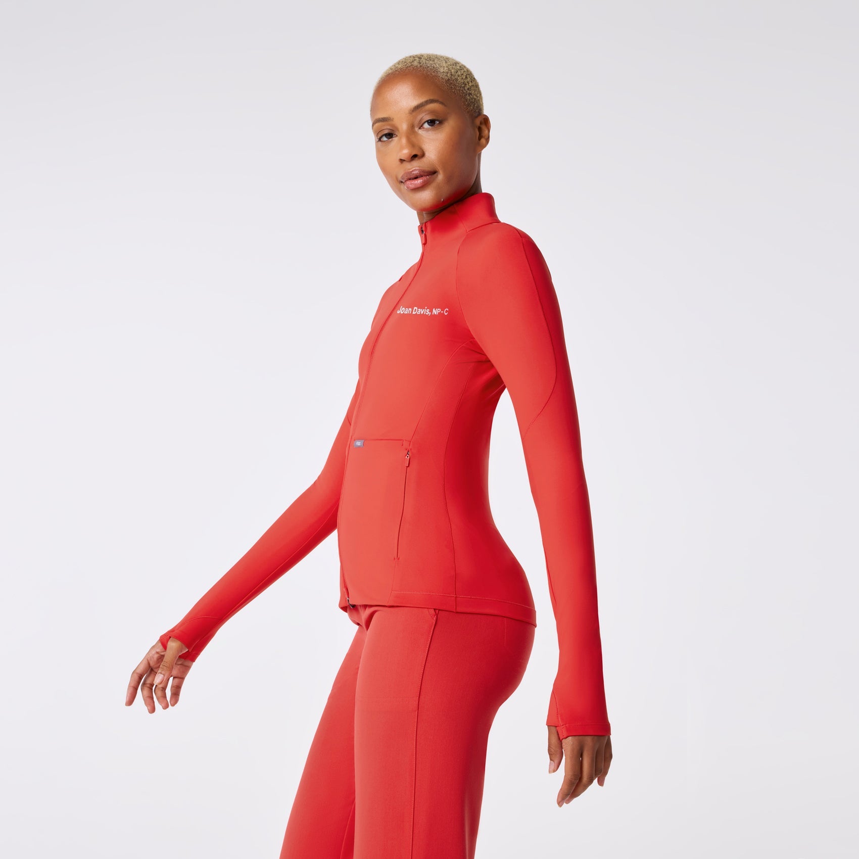 ContourKnit Scrub Jacket™ - Hibiscus