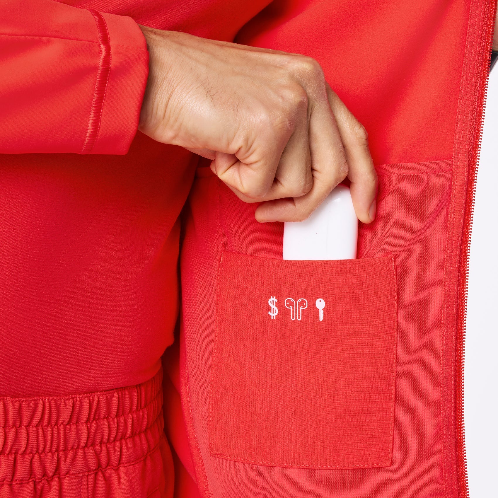 ContourKnit Scrub Jacket™ - Hibiscus