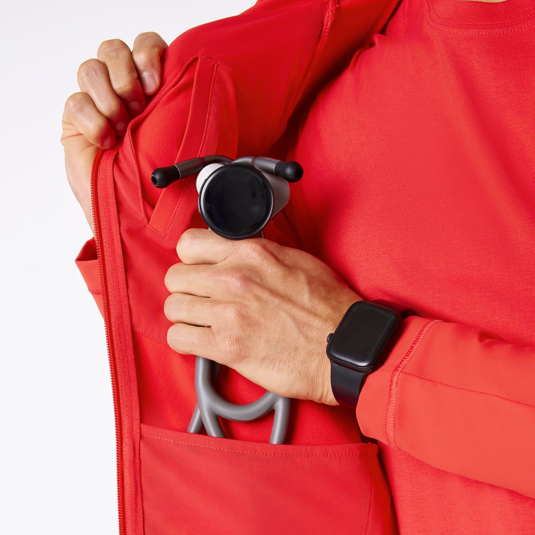 ContourKnit Scrub Jacket™ - Hibiscus