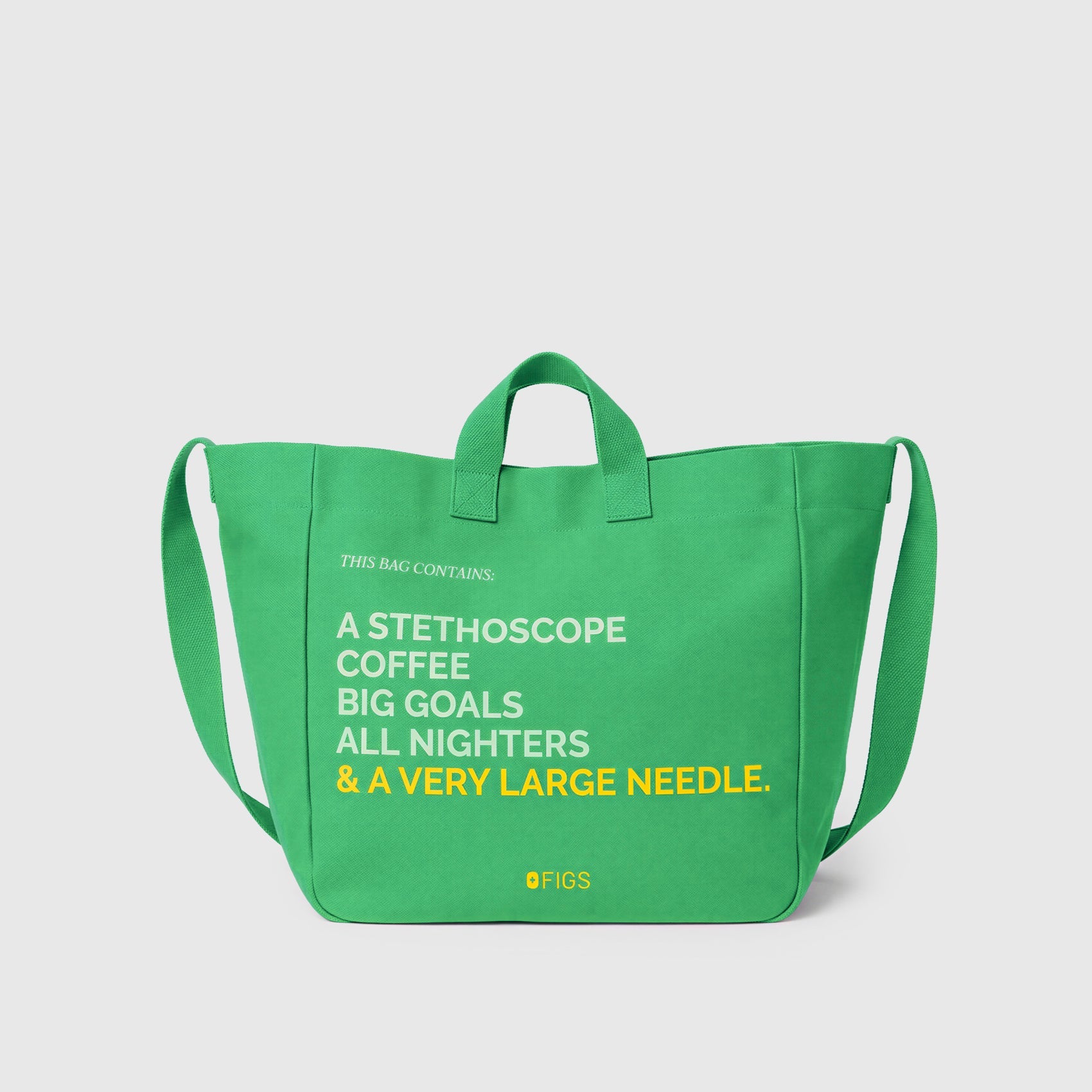 A Very Large Needle Canvas Tote - Emerald