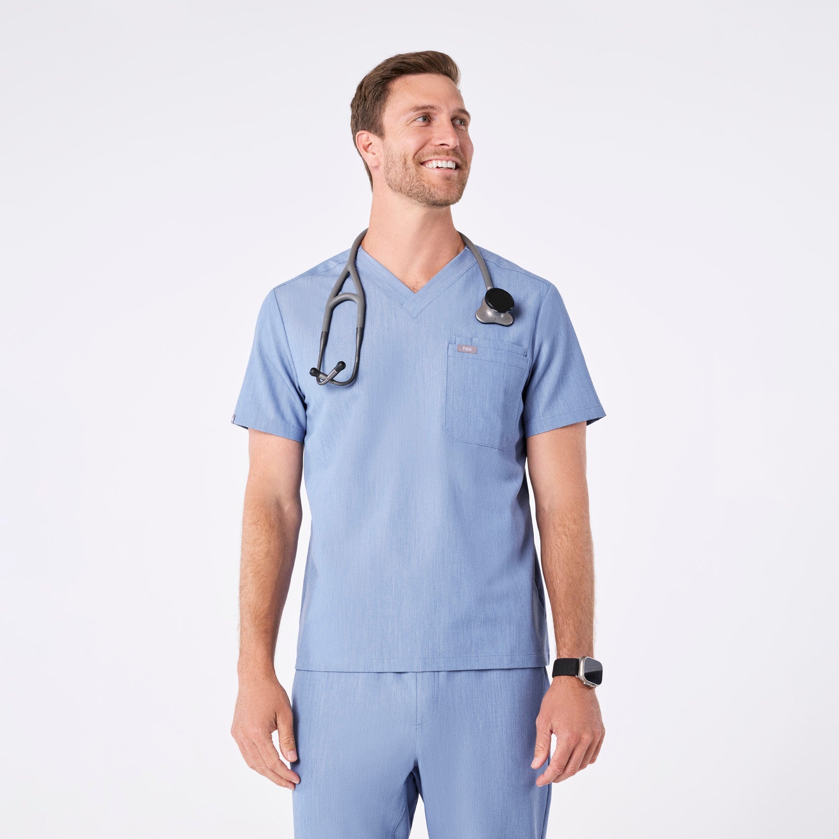 Leon Scrub Top™ - Heather Indigo