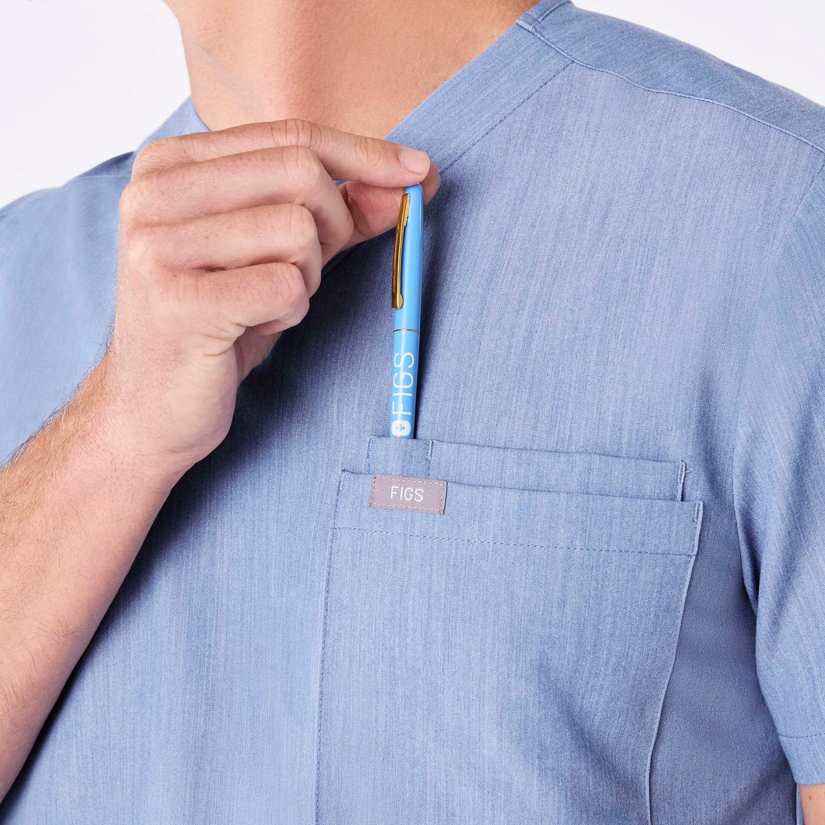 Leon Scrub Top™ - Heather Indigo
