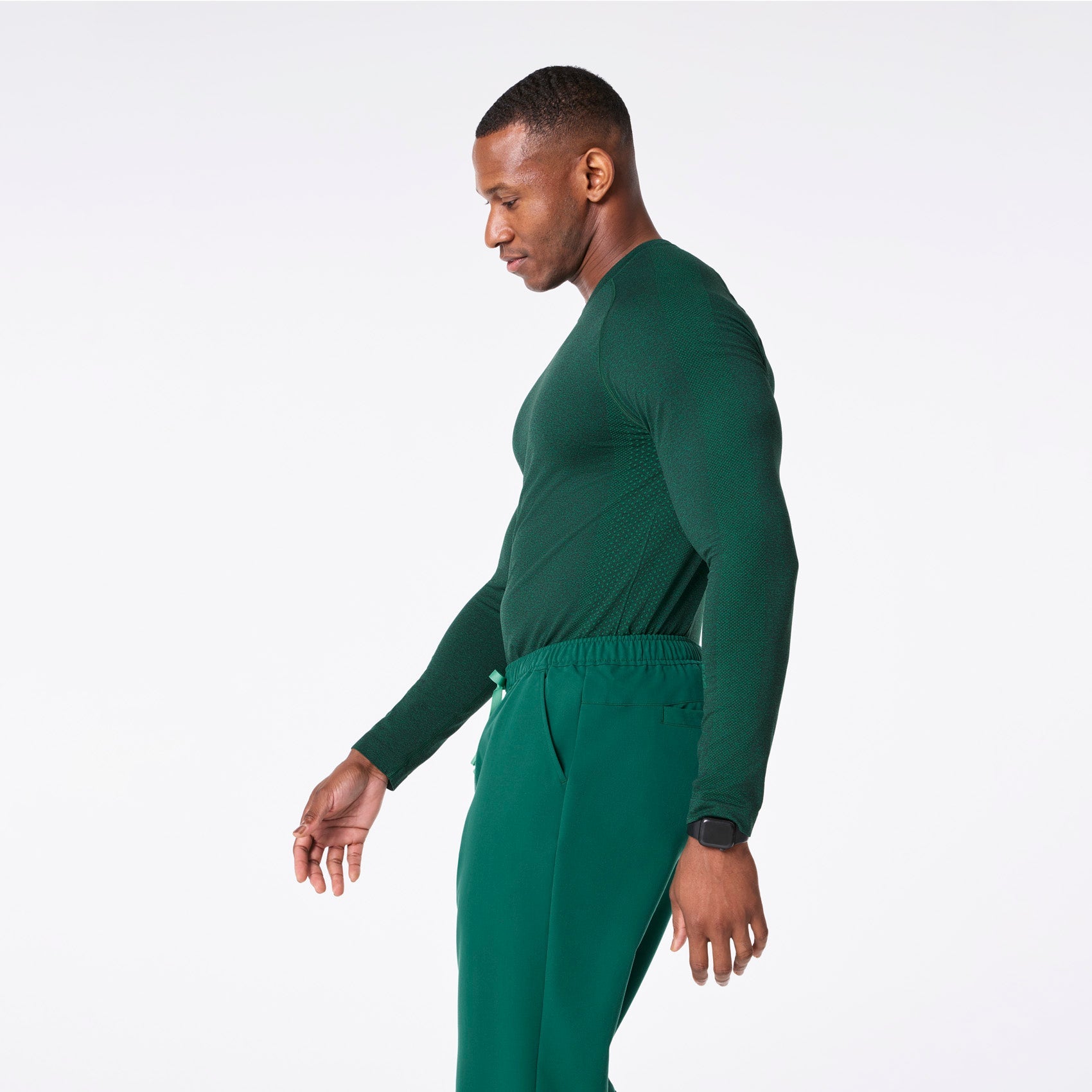 Makato Seamless Long-Sleeve Underscrub - Hunter Green