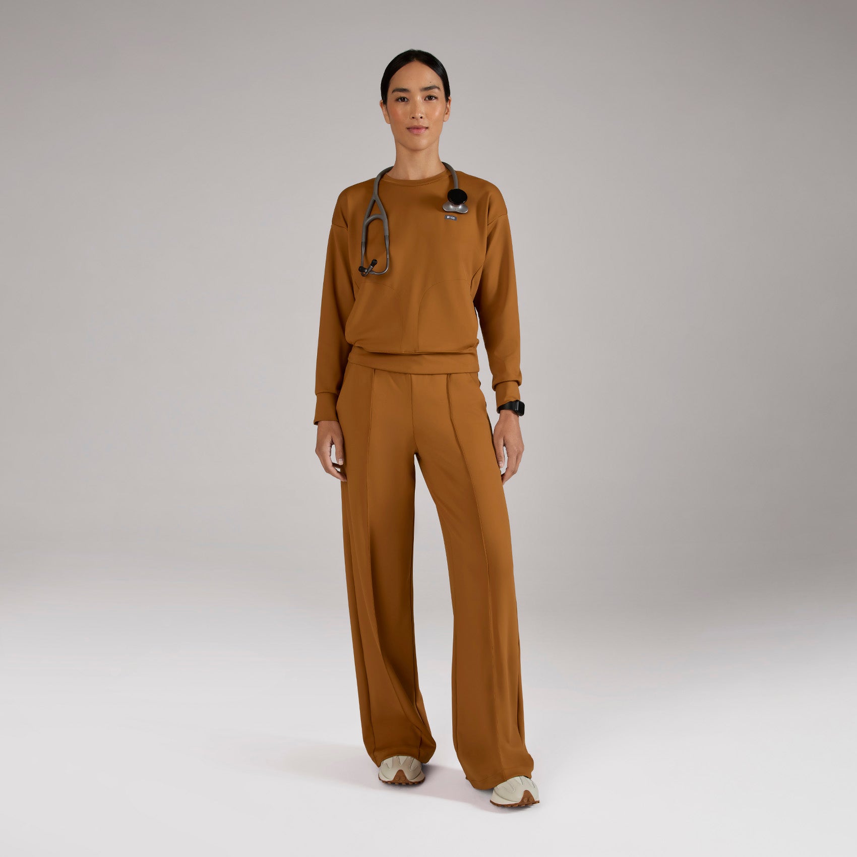Cornelia Long-Sleeve Scrub Top - Alder