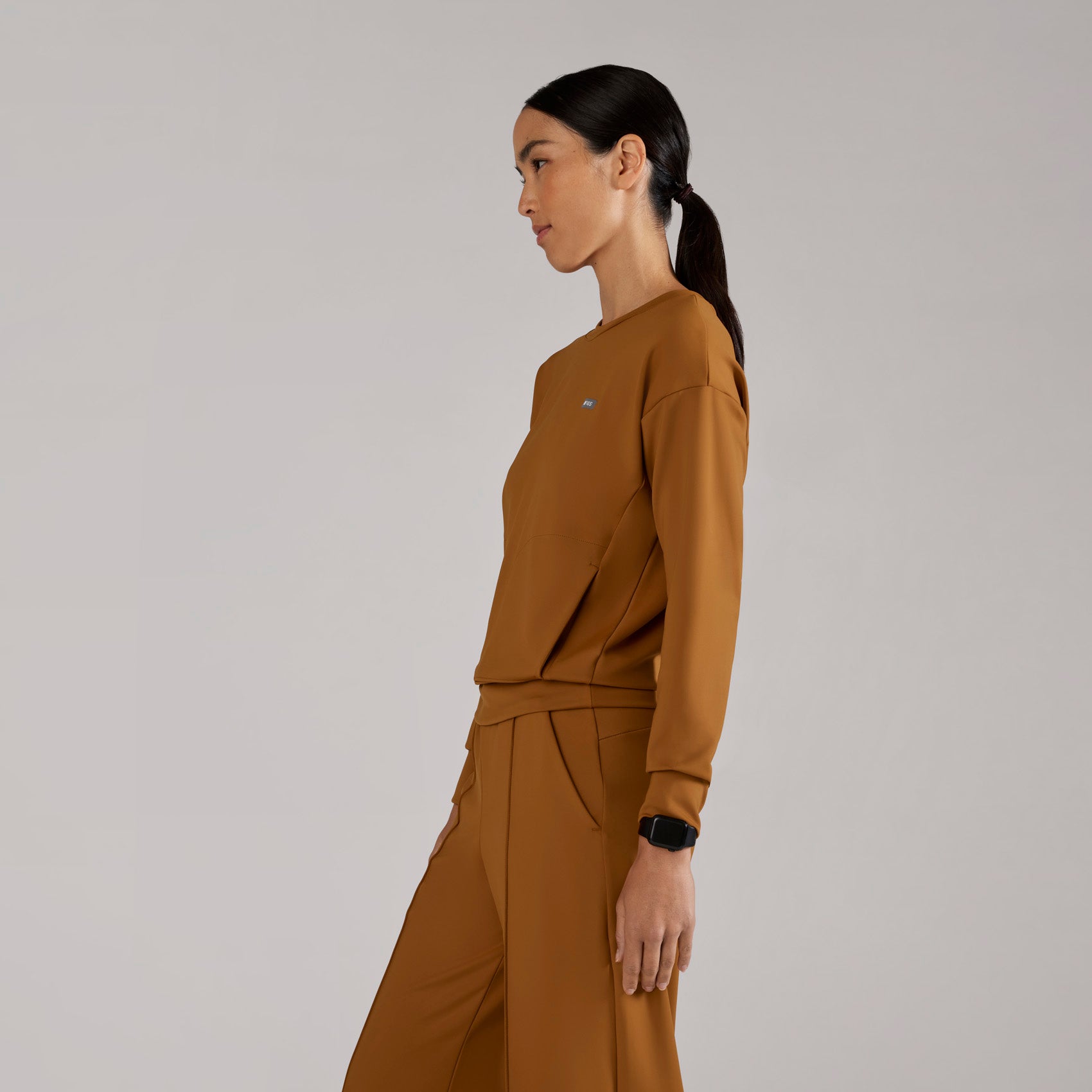 Cornelia Long-Sleeve Scrub Top - Alder