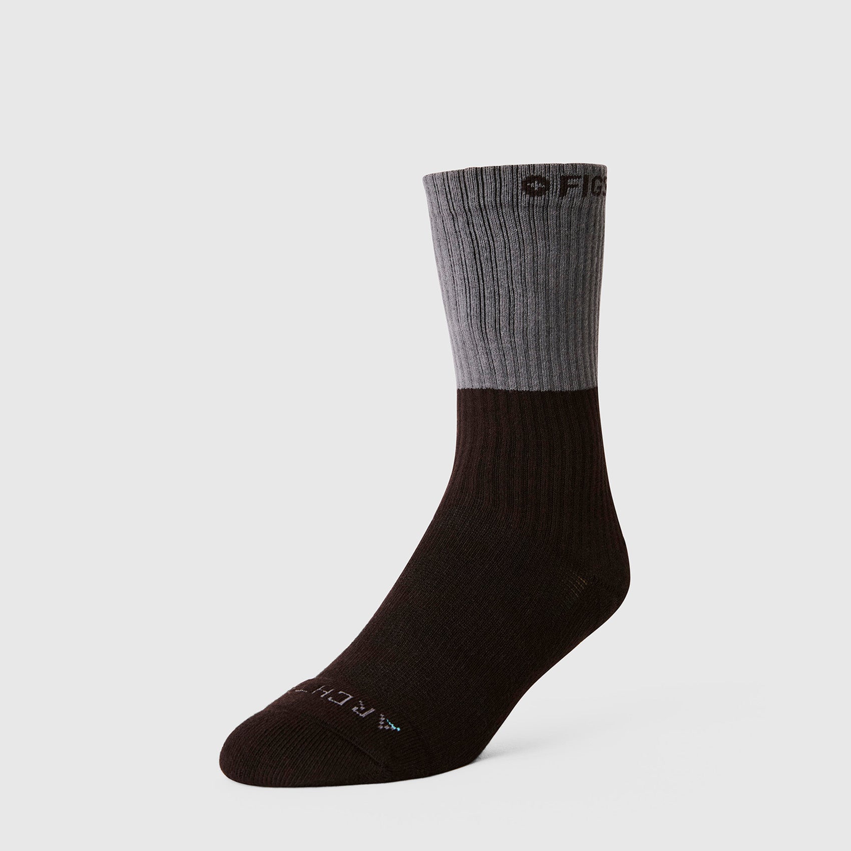 FIGS | ArchTek® Crew Compression Socks 15-20 mmHg - Two Tone/Black