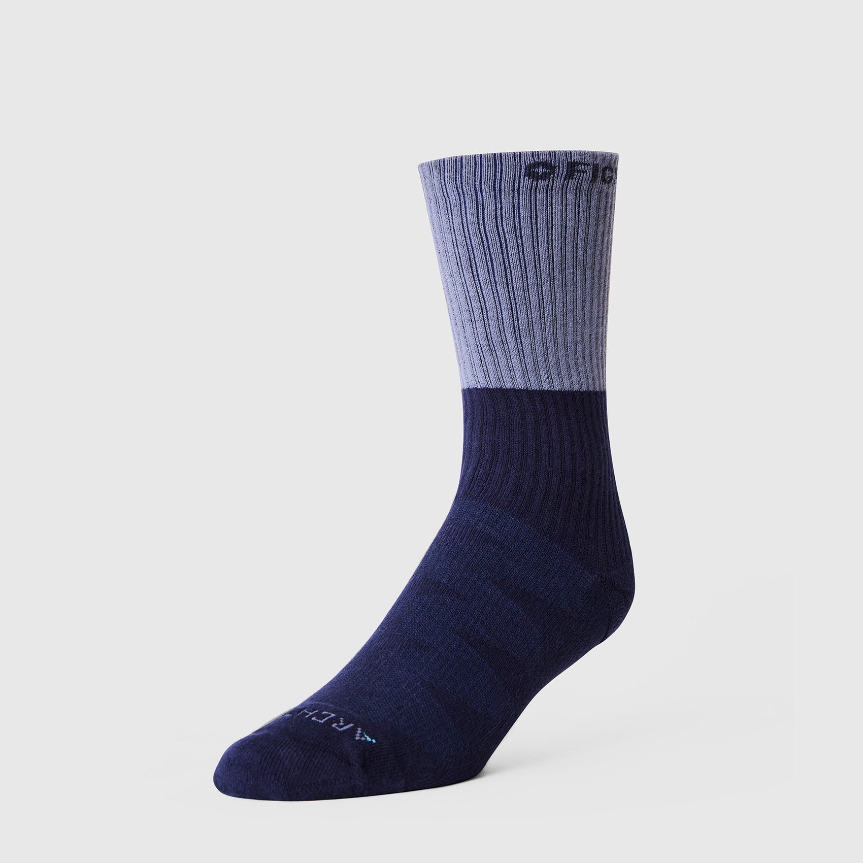 FIGS | ArchTek® Crew Compression Socks 15-20 mmHg - Two Tone/Navy