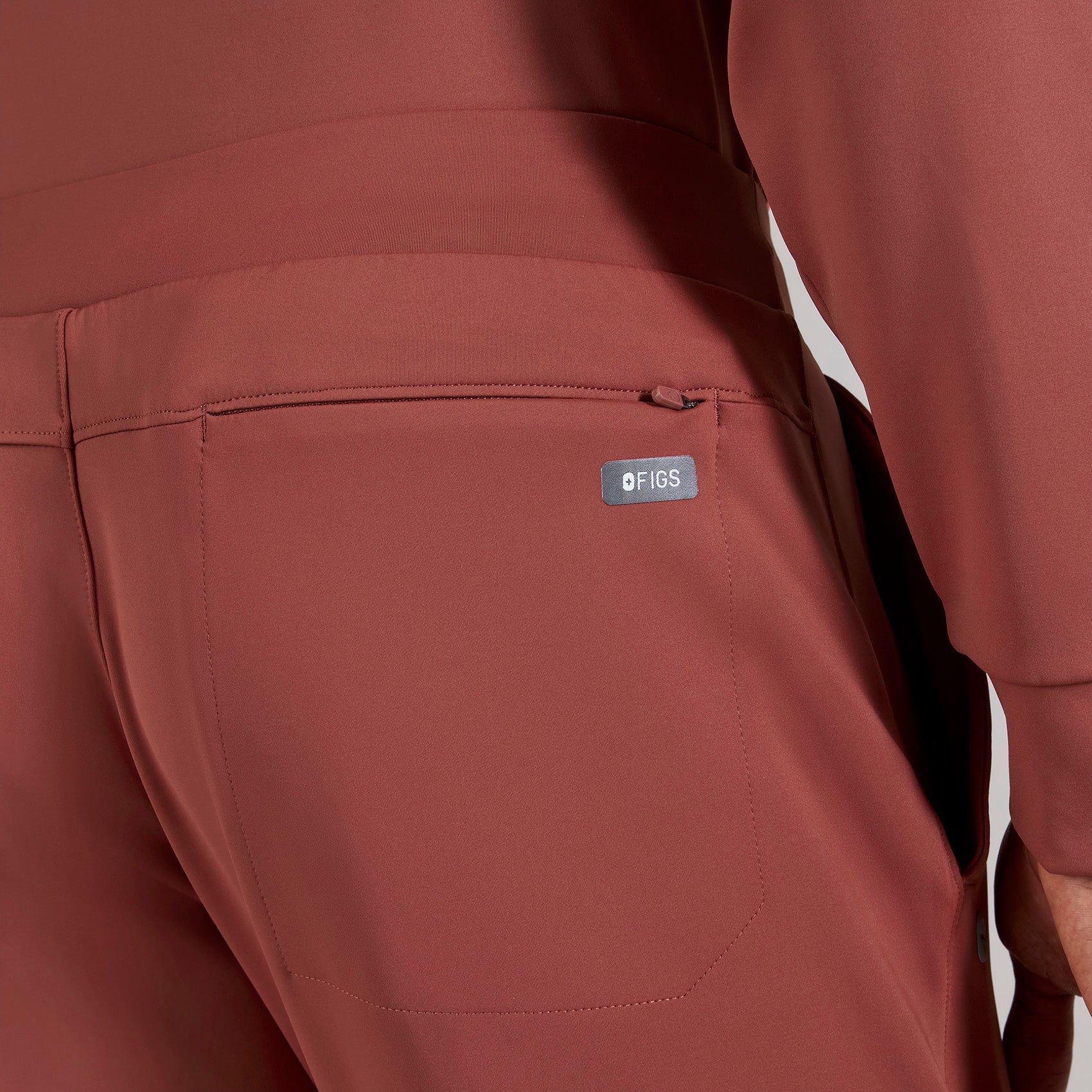 Pierre Slim Tapered Scrub Pant - Rosewood
