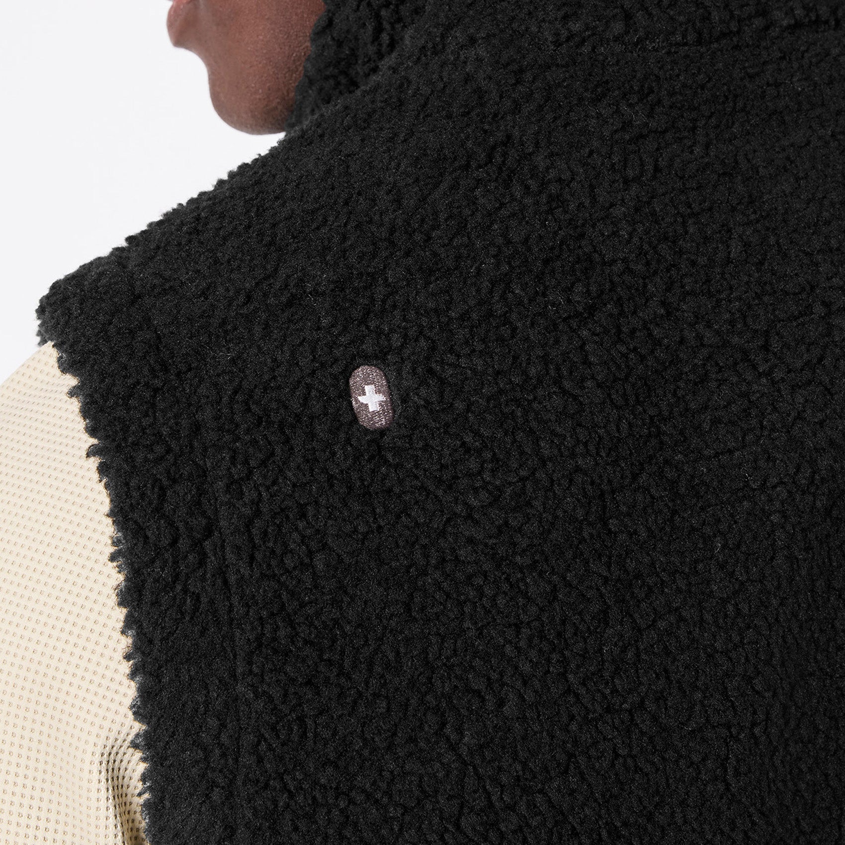 High-Pile Fleece Vest - Black