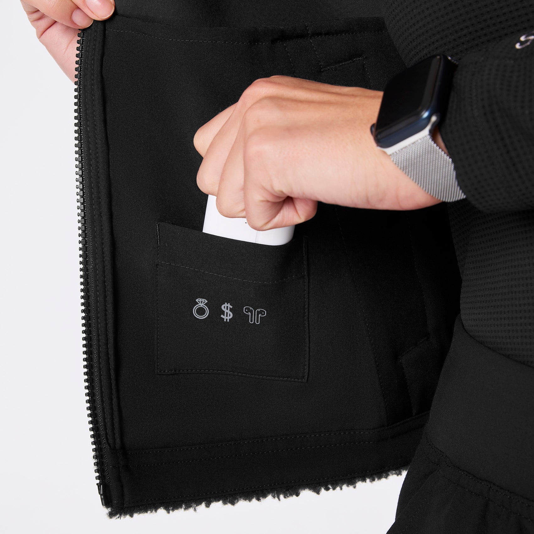 High-Pile Fleece Vest - Black