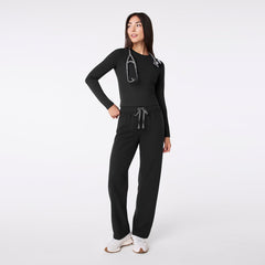 Palmer Ribbed Cropped Underscrub - Black