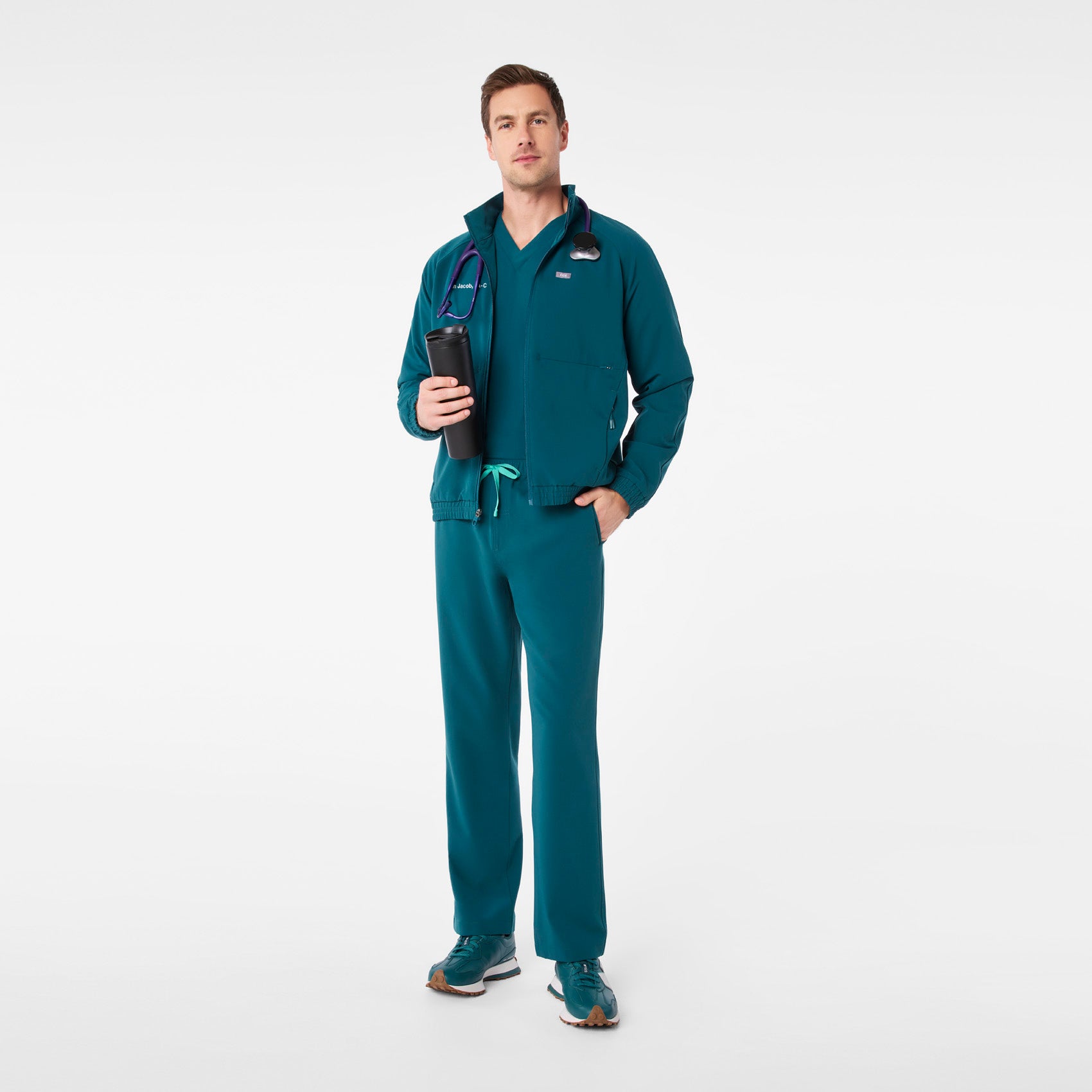 Cobaki Scrub Jacket - Caribbean Blue