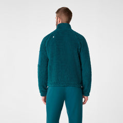 High-Pile Fleece Bomber Jacket - Caribbean Blue