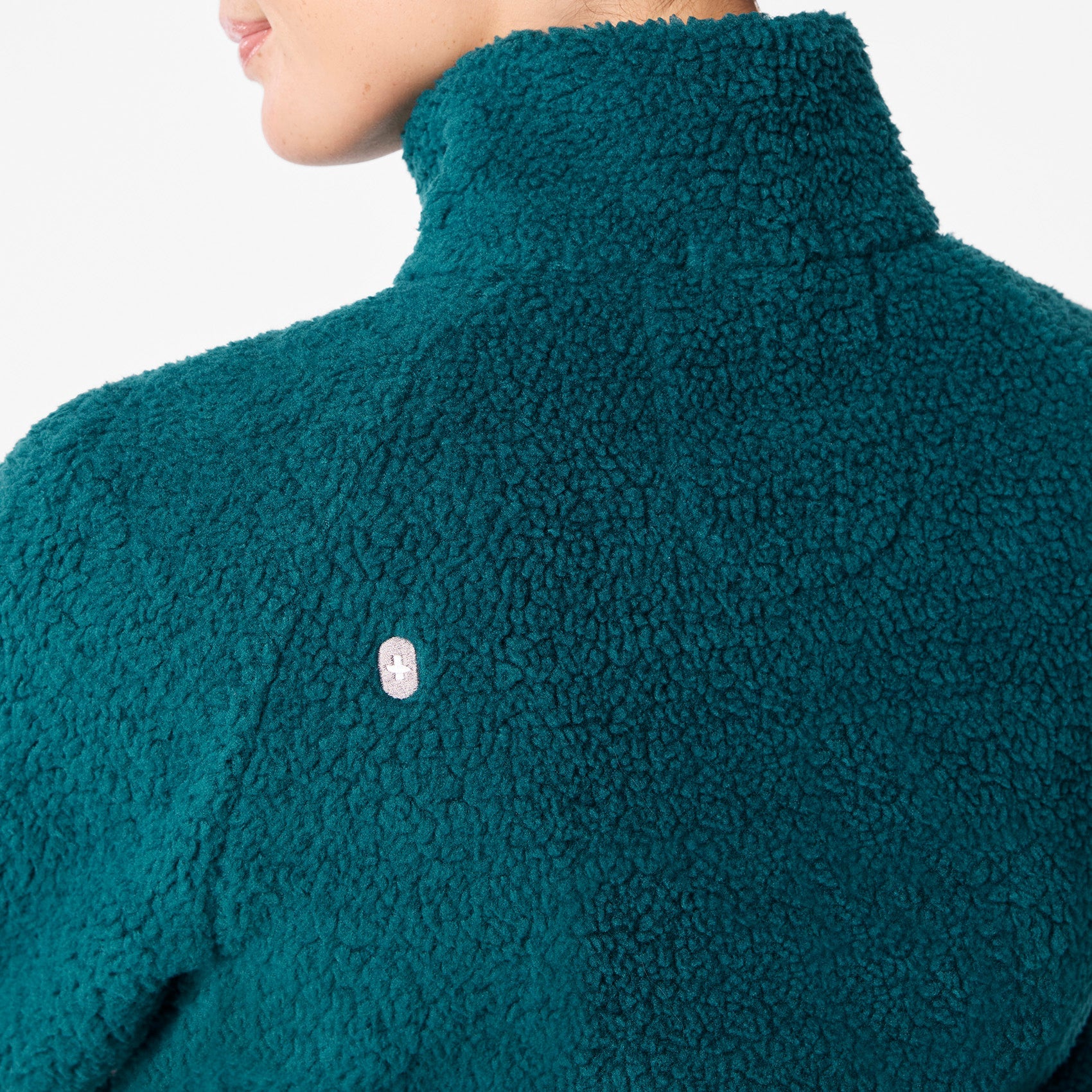 High-Pile Fleece Bomber Jacket - Caribbean Blue