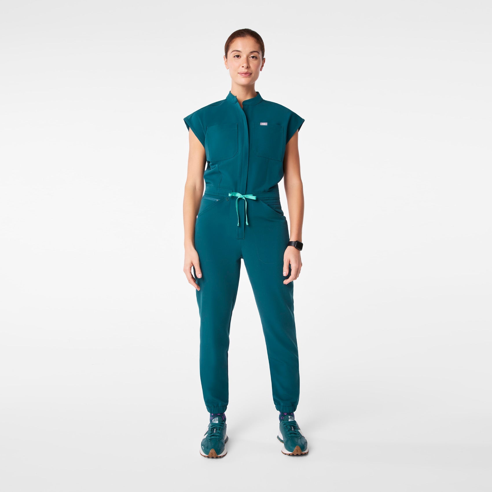 Rafaela Jogger ScrubJumpsuit™ - Caribbean Blue