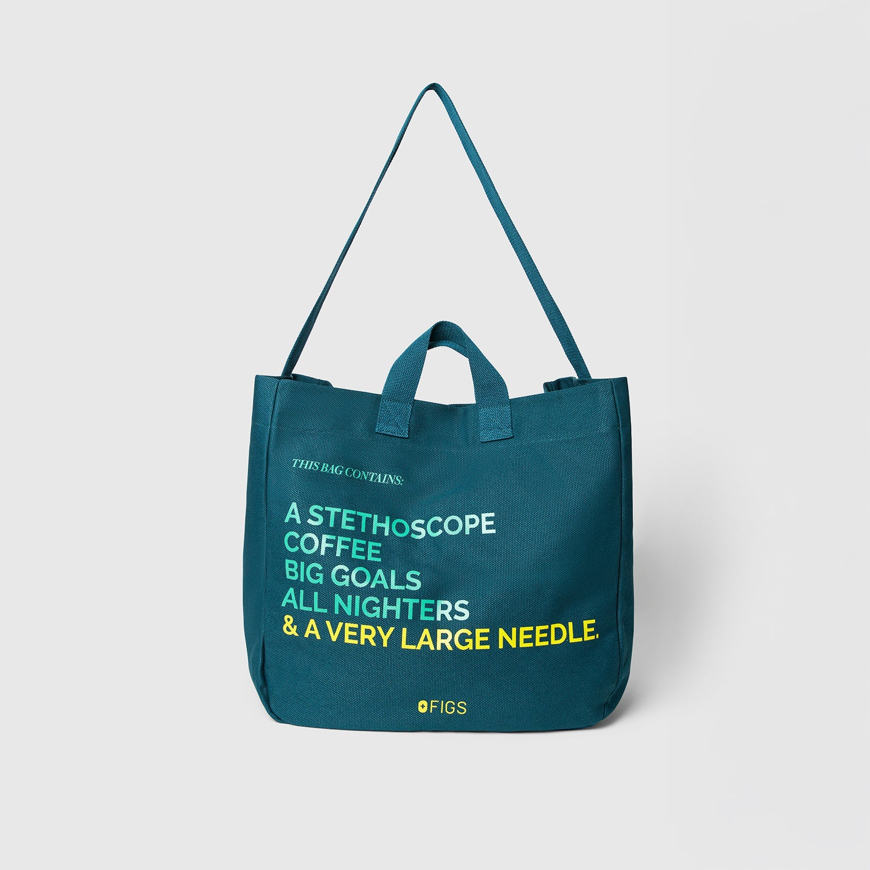 A Very Large Needle Canvas Tote - Caribbean Blue