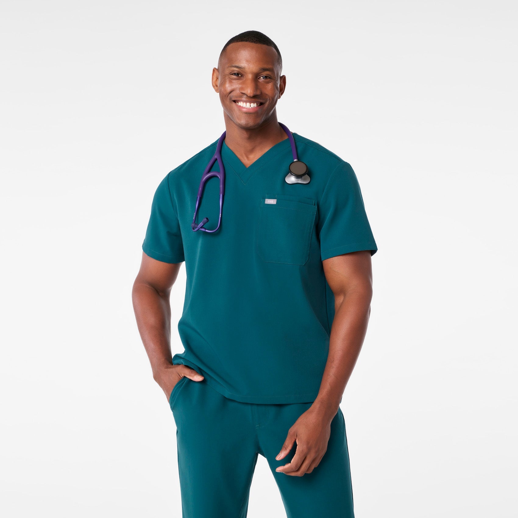 Leon Scrub Top™ - Caribbean Blue
