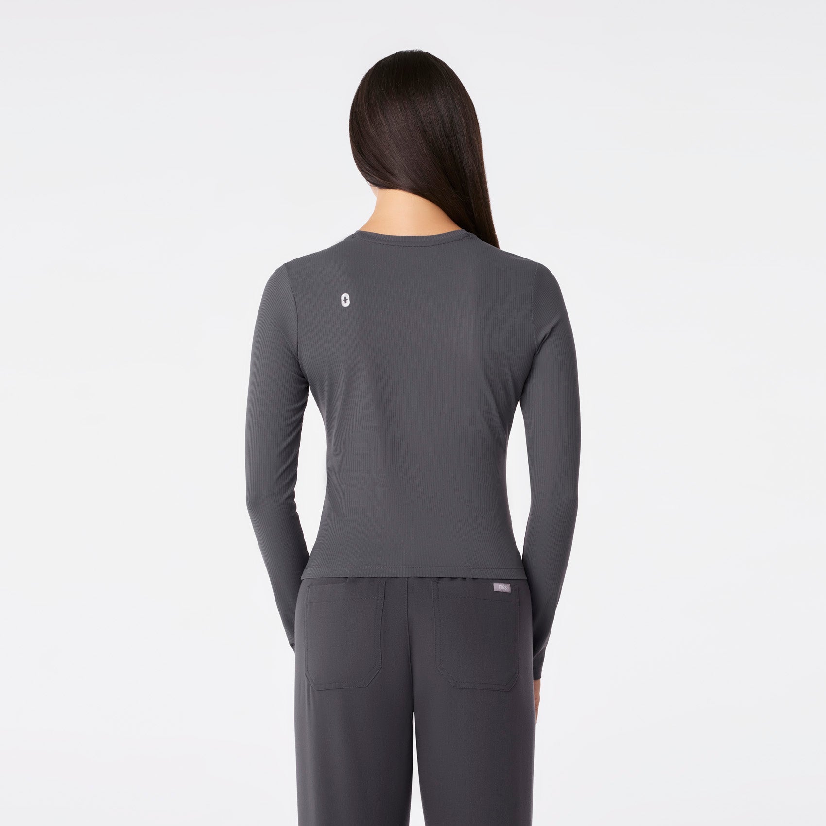 Palmer Ribbed Cropped Underscrub - Charcoal