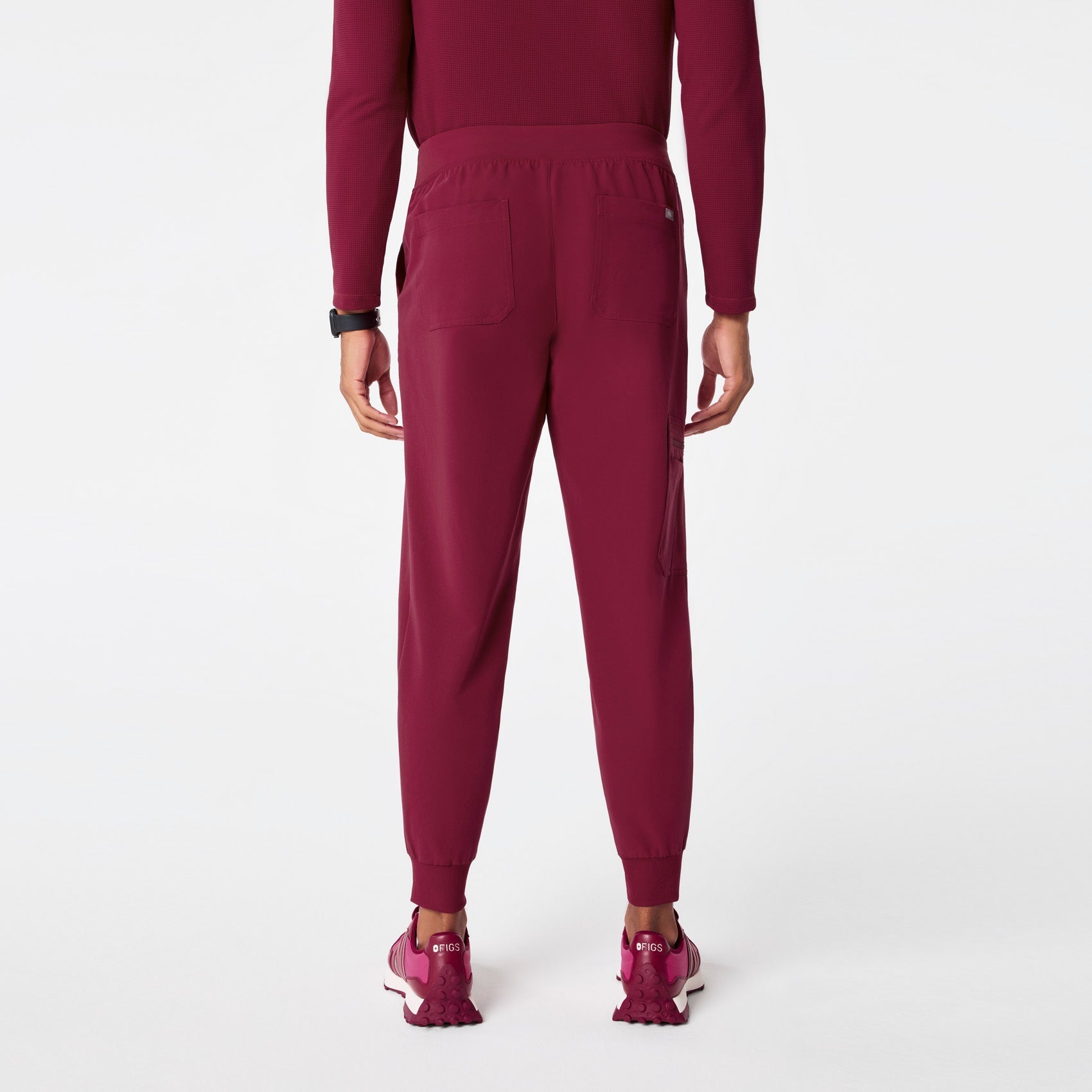 Brey Jogger Scrub Pant - Deep Cranberry