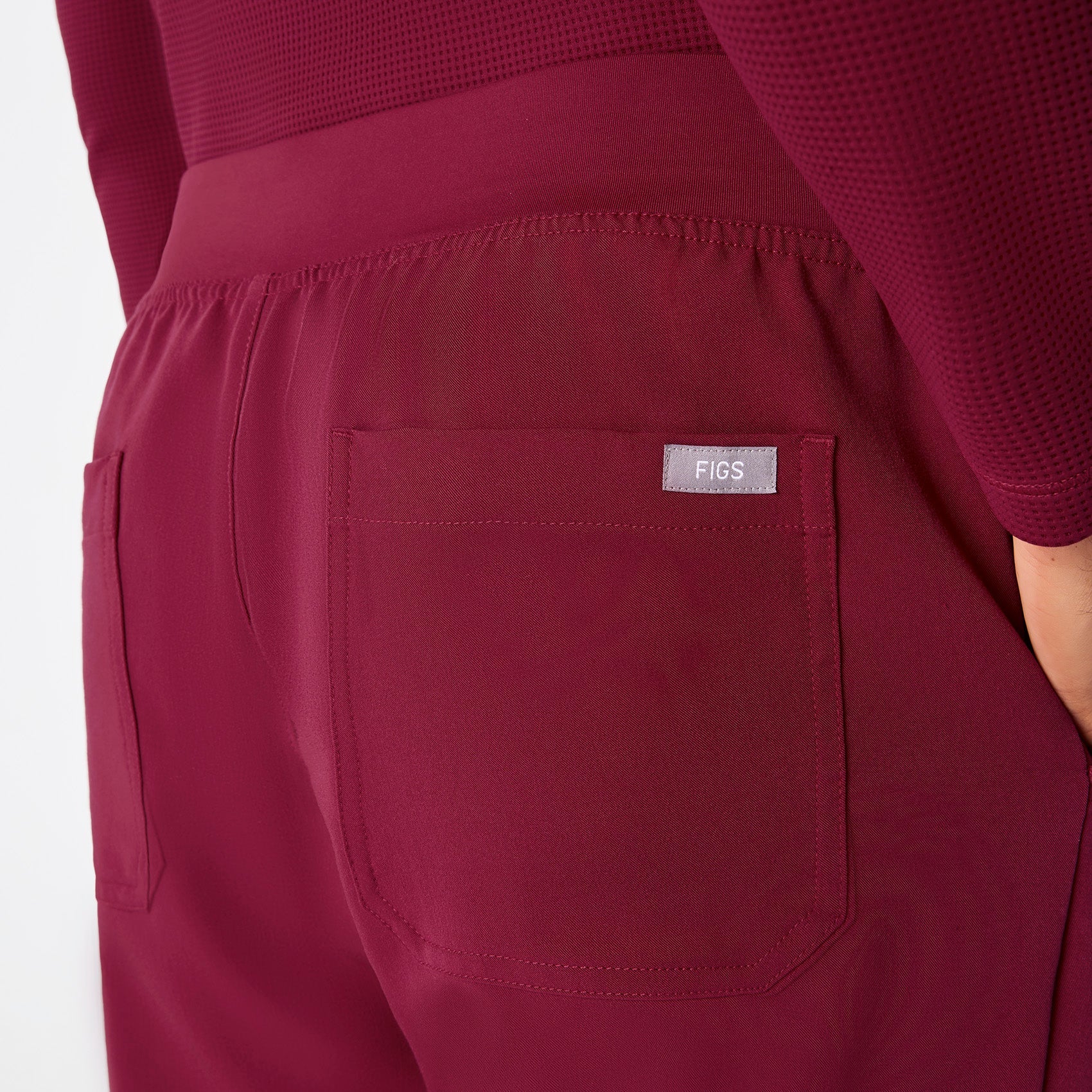 Brey Jogger Scrub Pant - Deep Cranberry