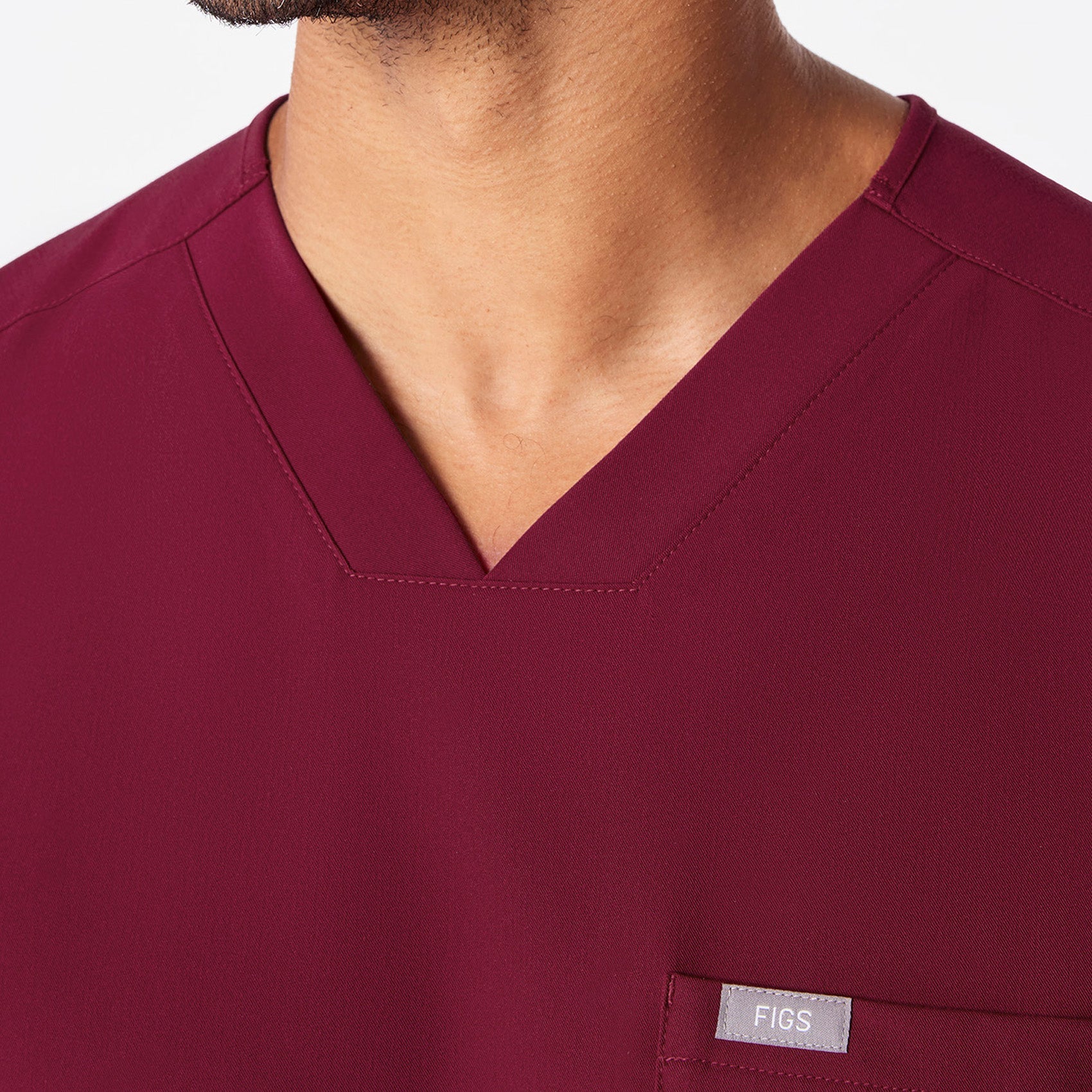 Chisec Scrub Top™ - Deep Cranberry