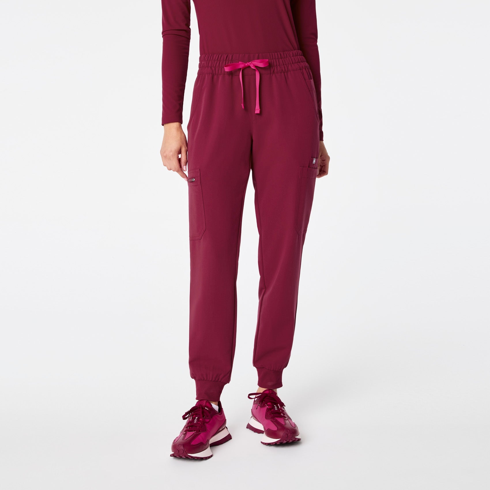 Uman Jogger Scrub Pant - Deep Cranberry