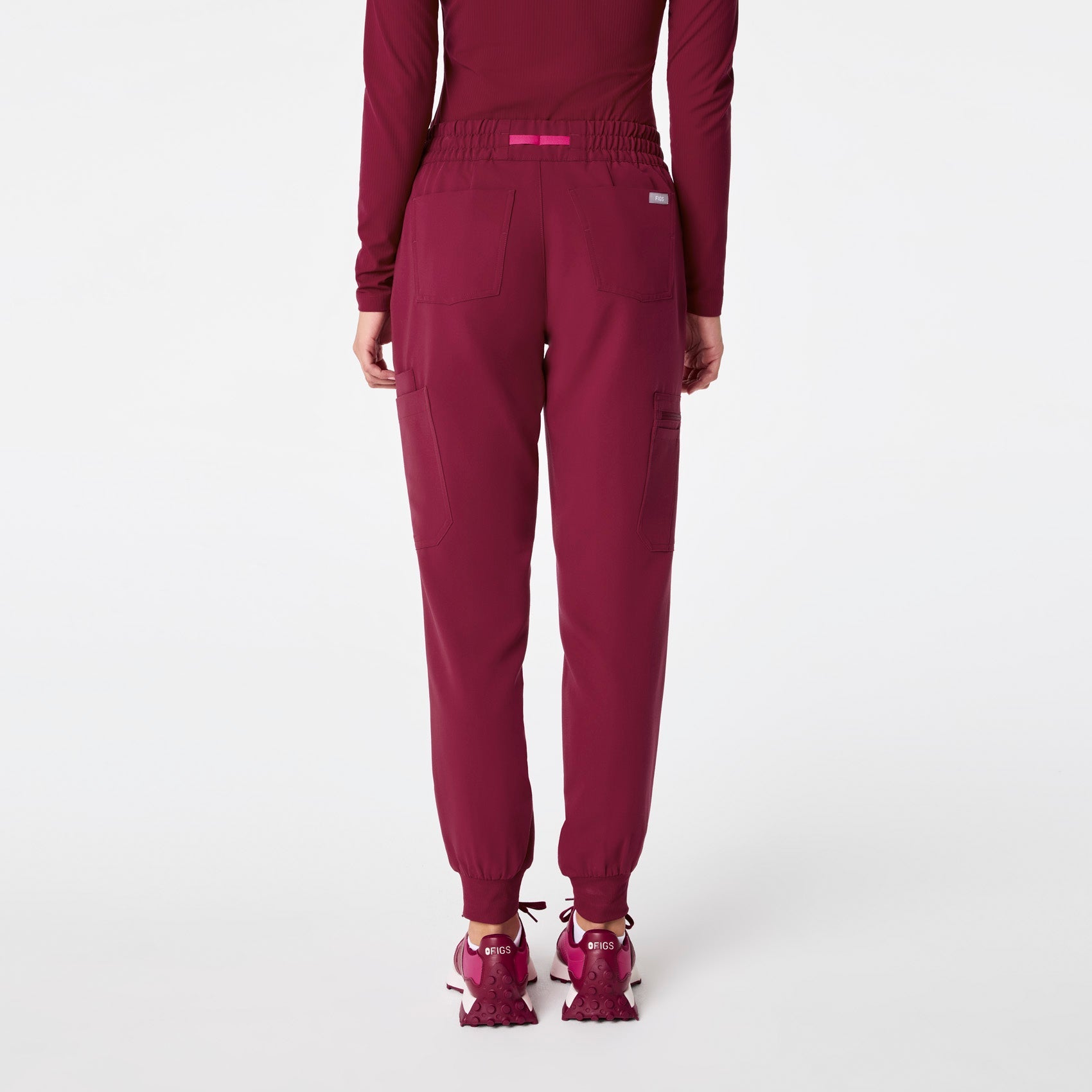 Uman Jogger Scrub Pant - Deep Cranberry