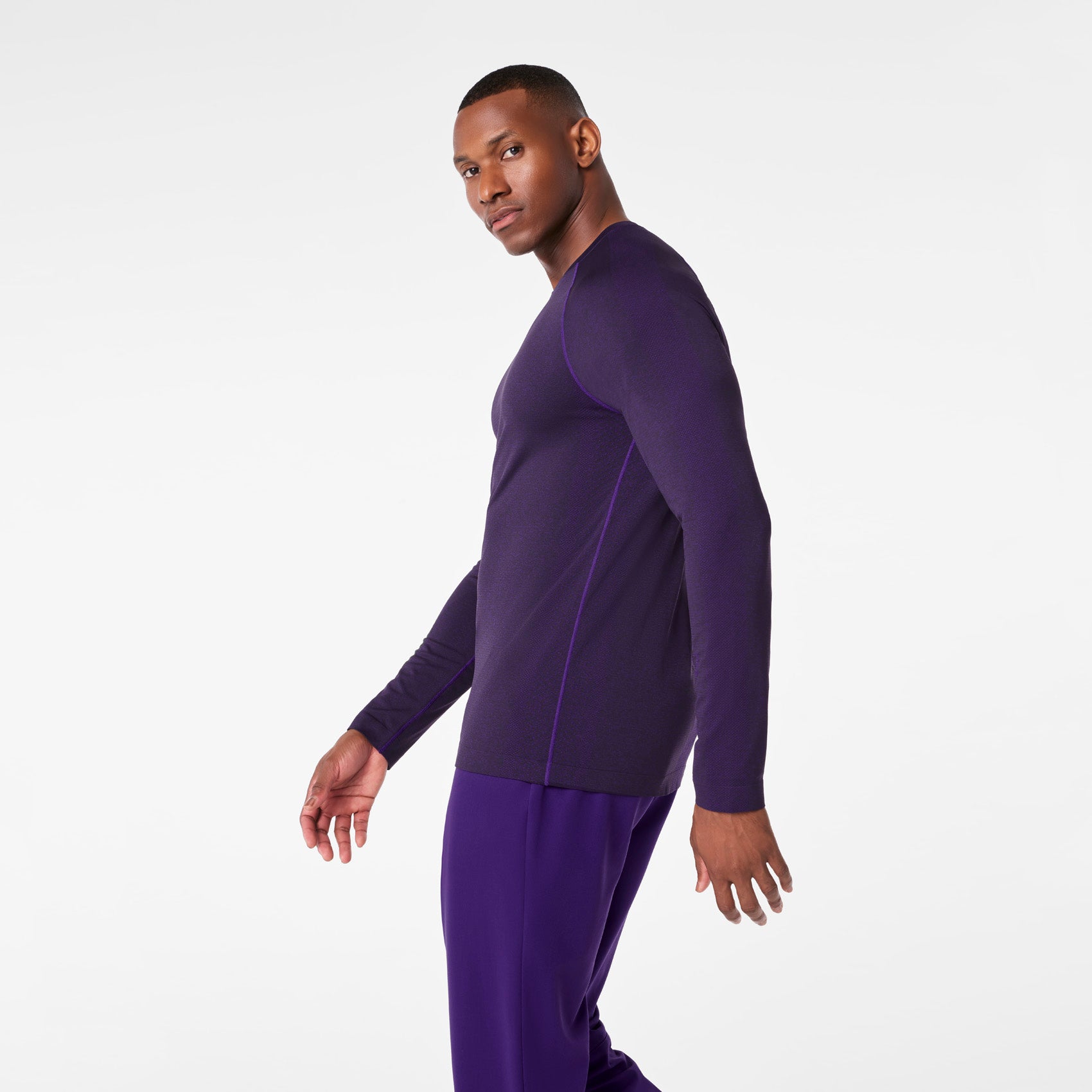 Makato Seamless Long-Sleeve Underscrub - Purple Pulse