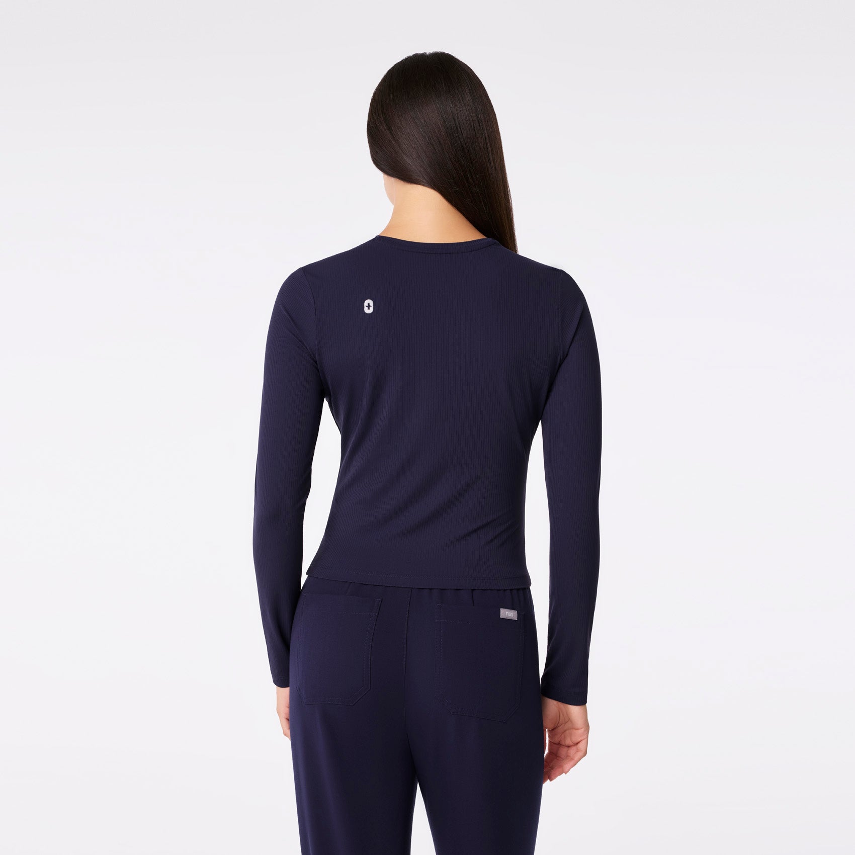 Palmer Ribbed Cropped Underscrub - Navy