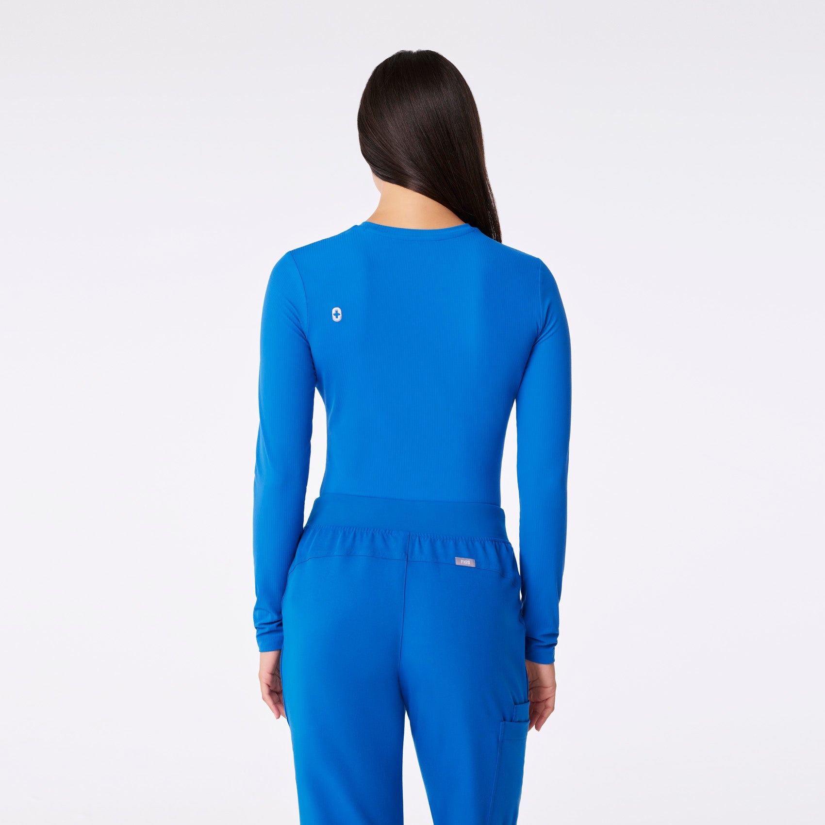 Palmer Ribbed Long-Sleeve Underscrub - Royal Blue