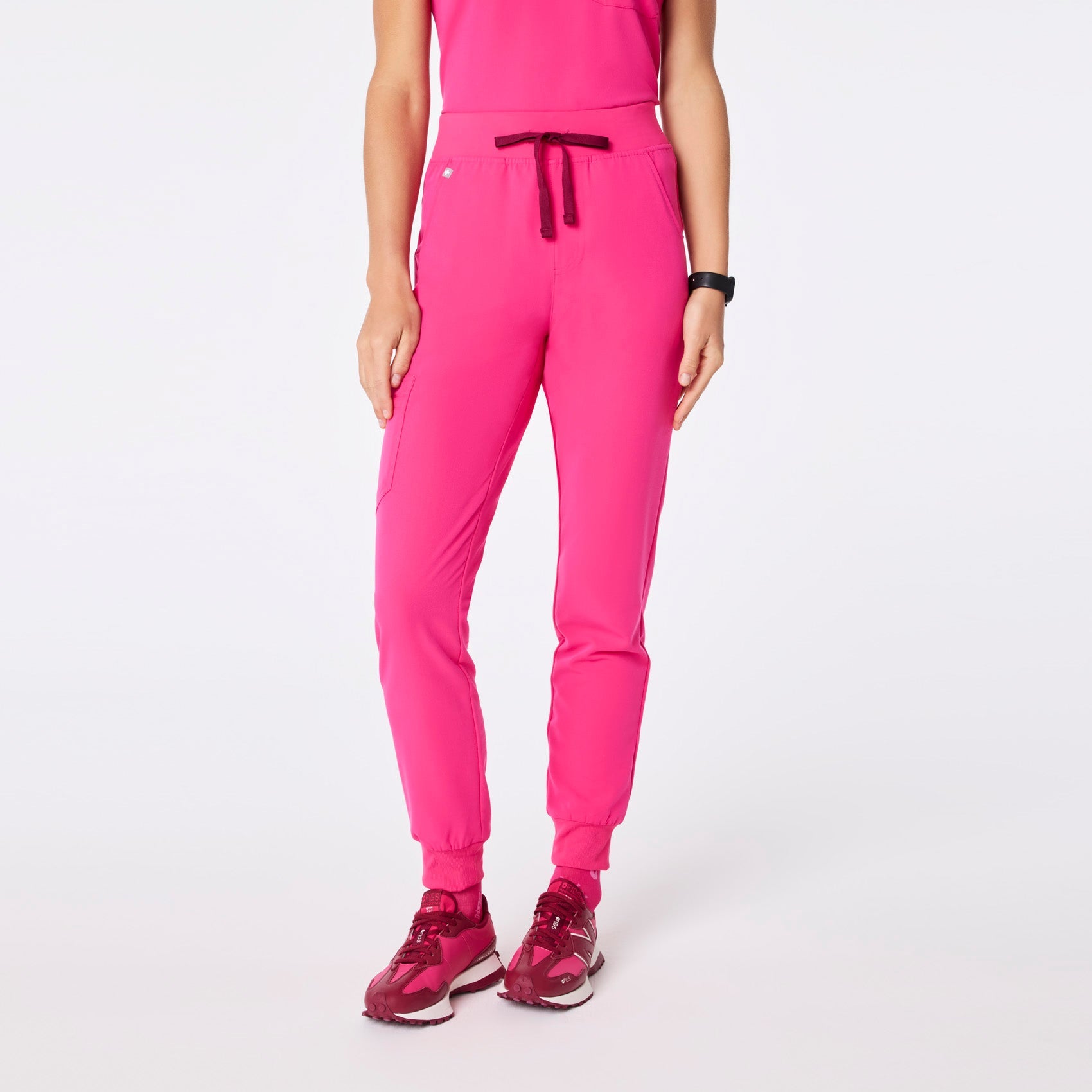 Zamora High-Rise Jogger Scrub Pant™ - Shocking Pink