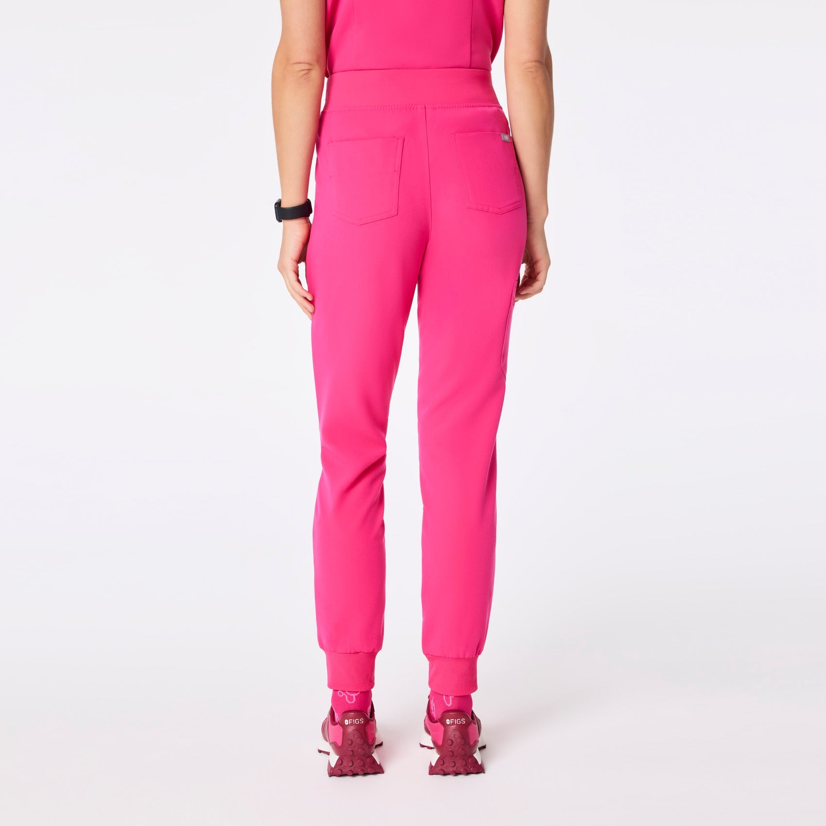 Zamora High-Rise Jogger Scrub Pant™ - Shocking Pink