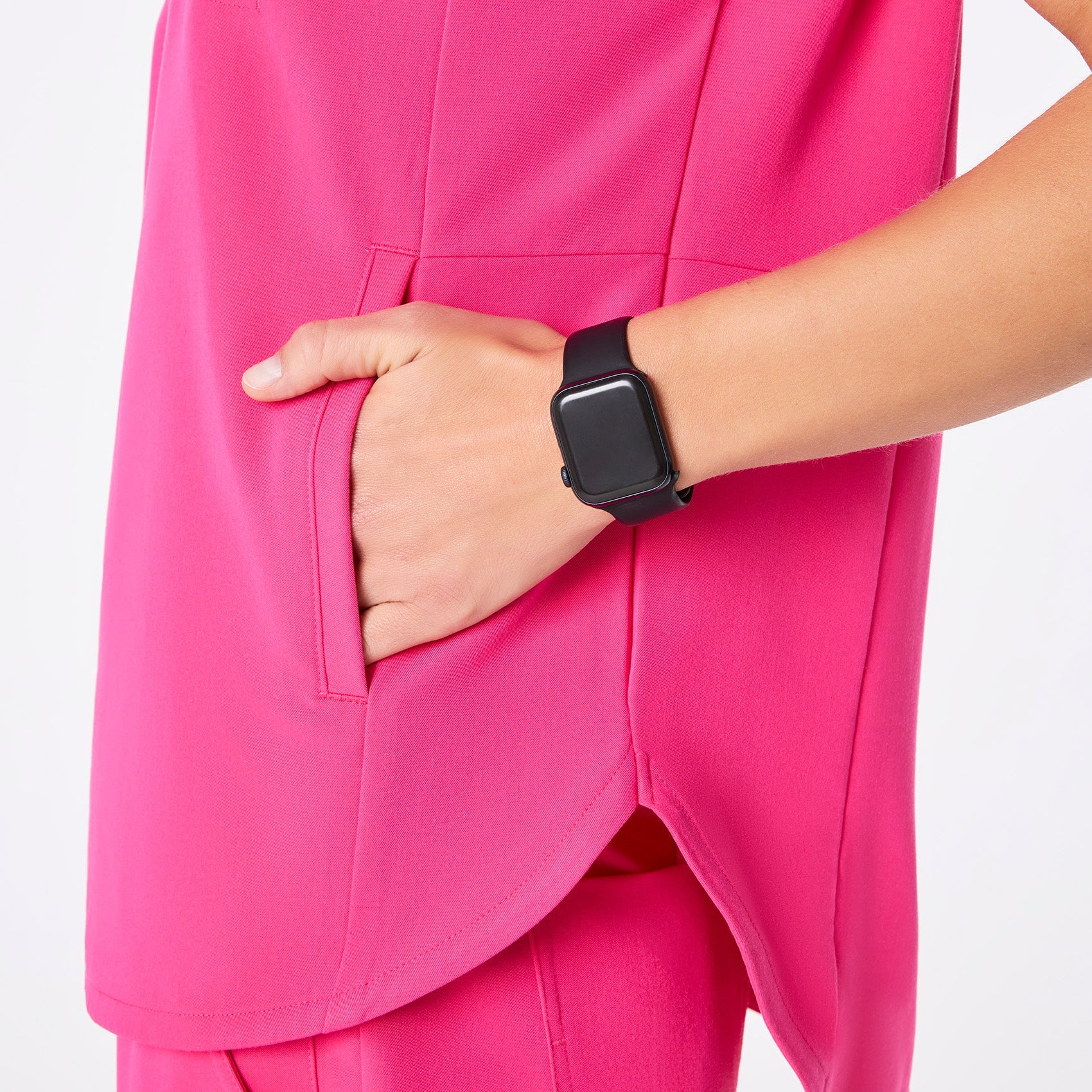 Montex Relaxed Scrub Top - Shocking Pink