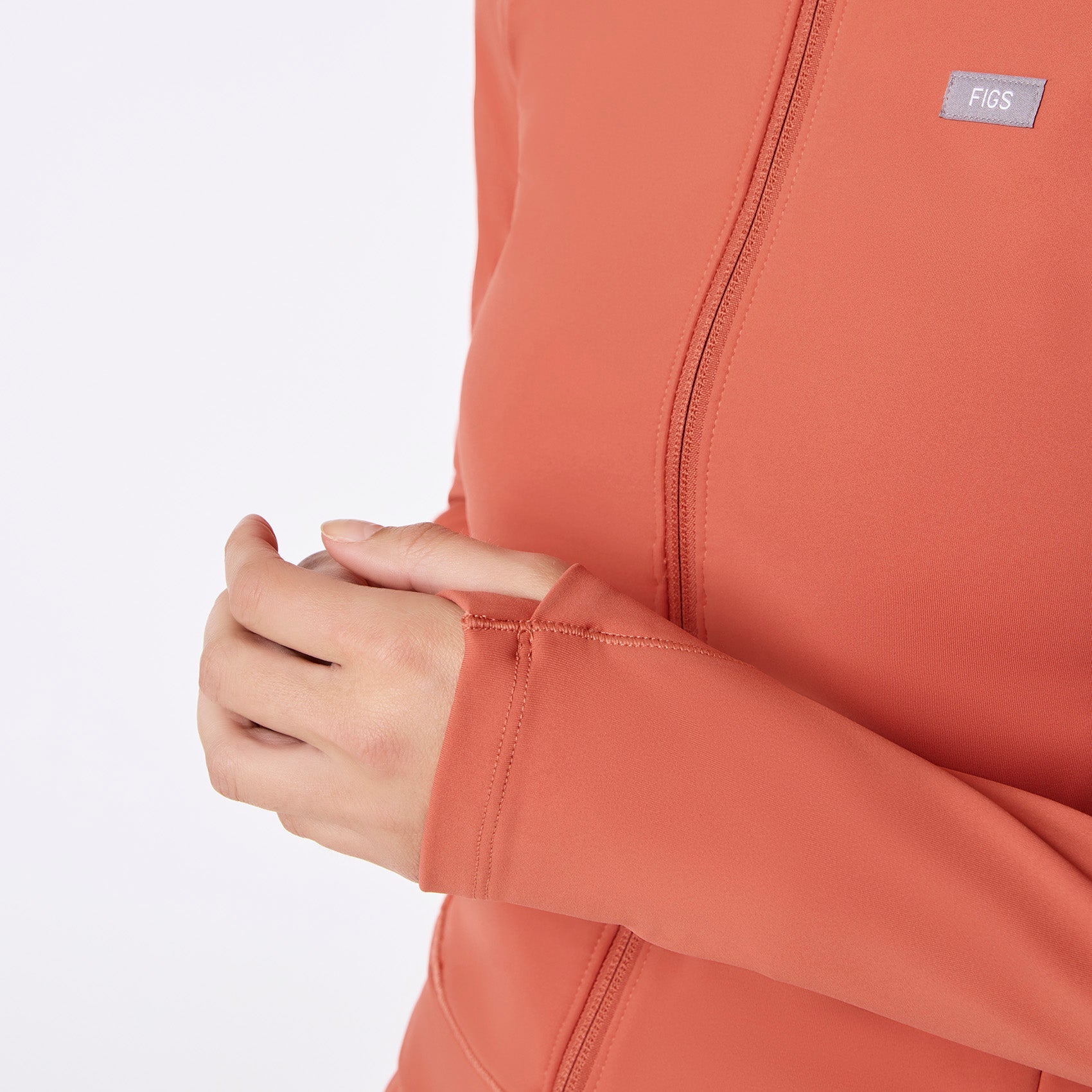 ContourKnit Cropped Scrub Jacket™ - Spiced Cider