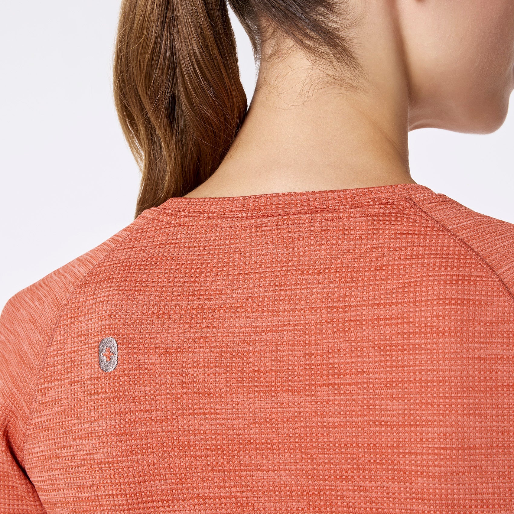 Waffle Long-Sleeve Underscrub - Space Dye/Spiced Cider