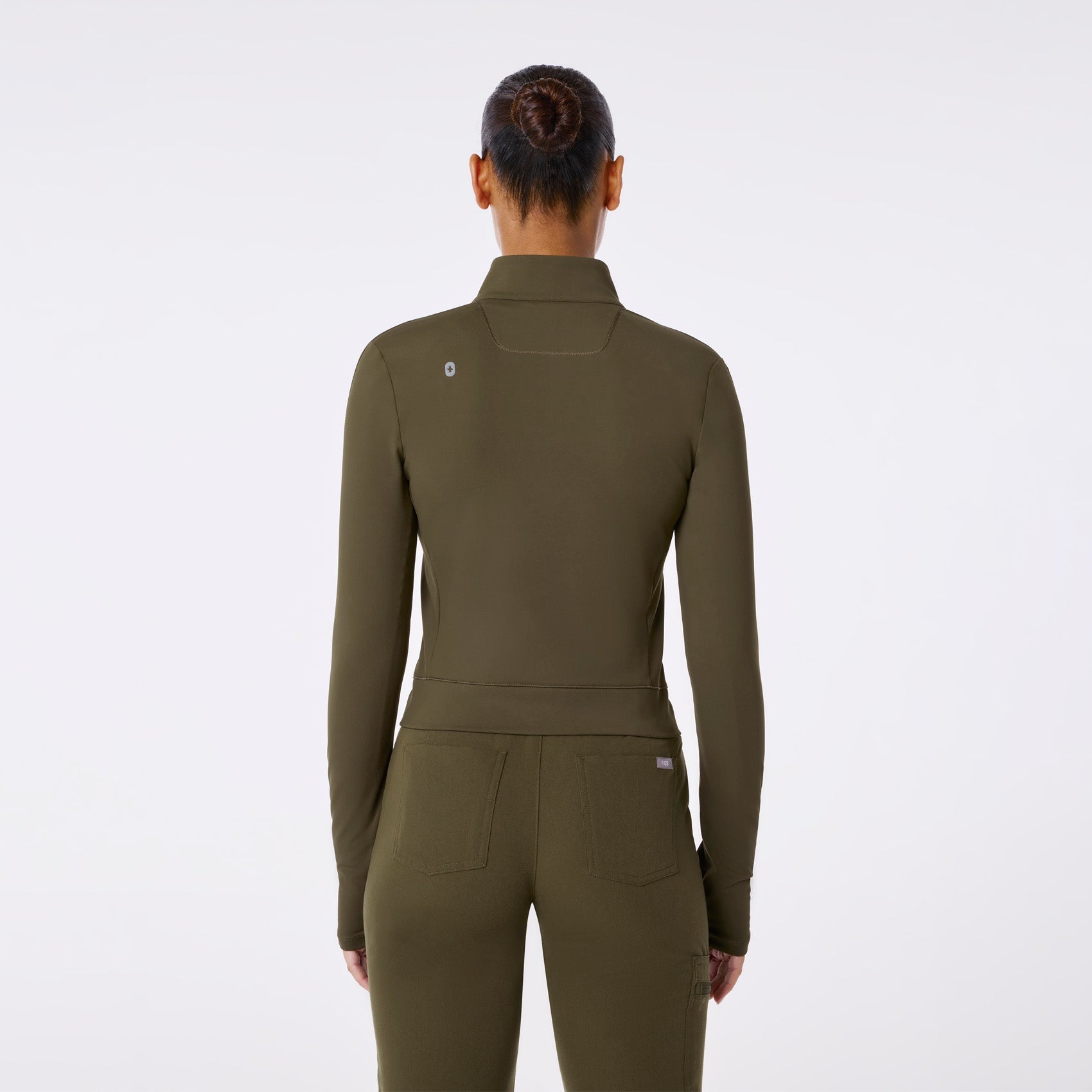 ContourKnit Cropped Scrub Jacket™ - Spruce