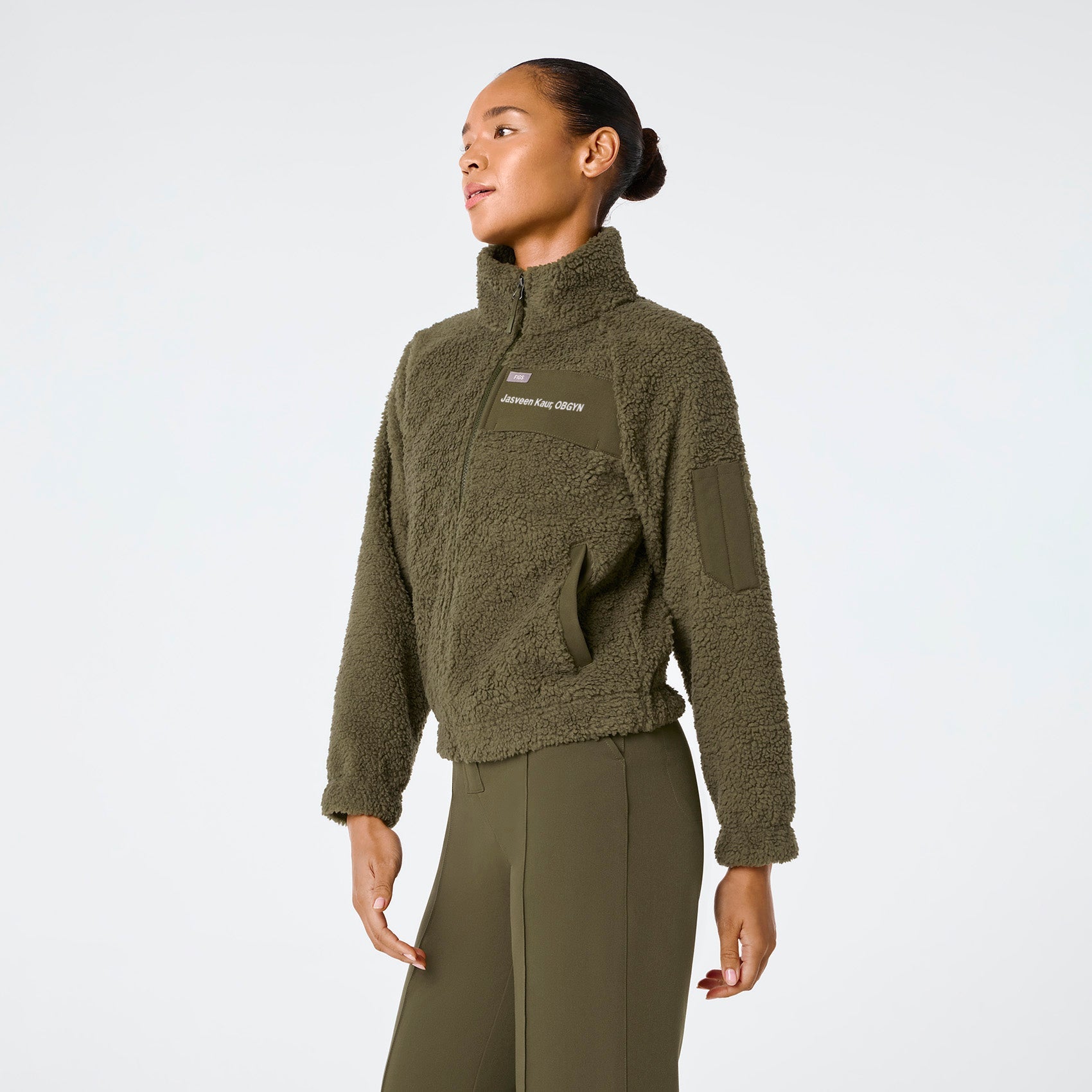 High-Pile Fleece Bomber Jacket - Spruce