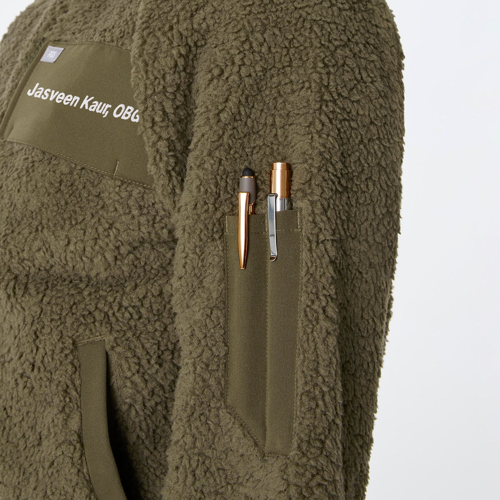 High-Pile Fleece Bomber Jacket - Spruce