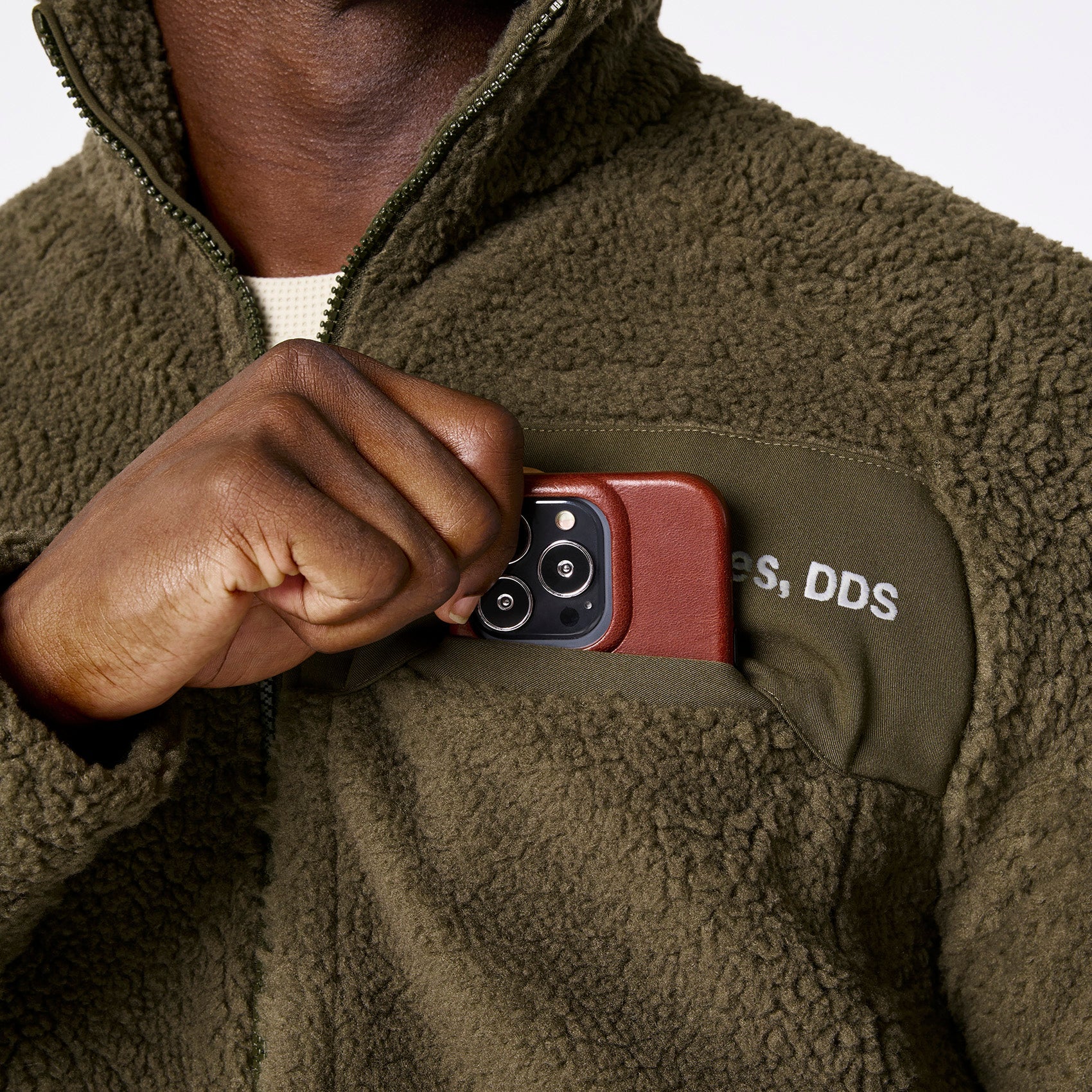 High-Pile Fleece Bomber Jacket - Spruce