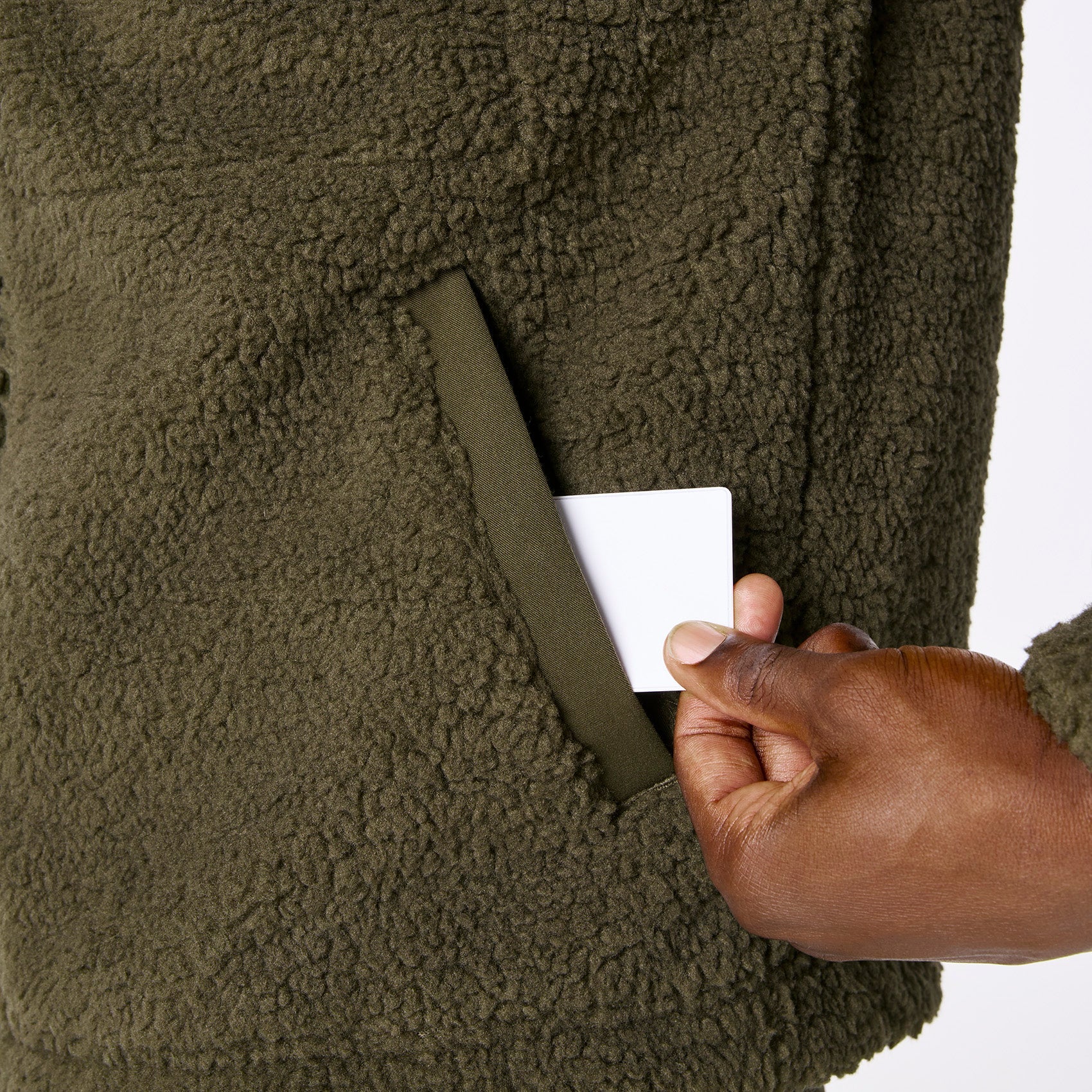High-Pile Fleece Bomber Jacket - Spruce