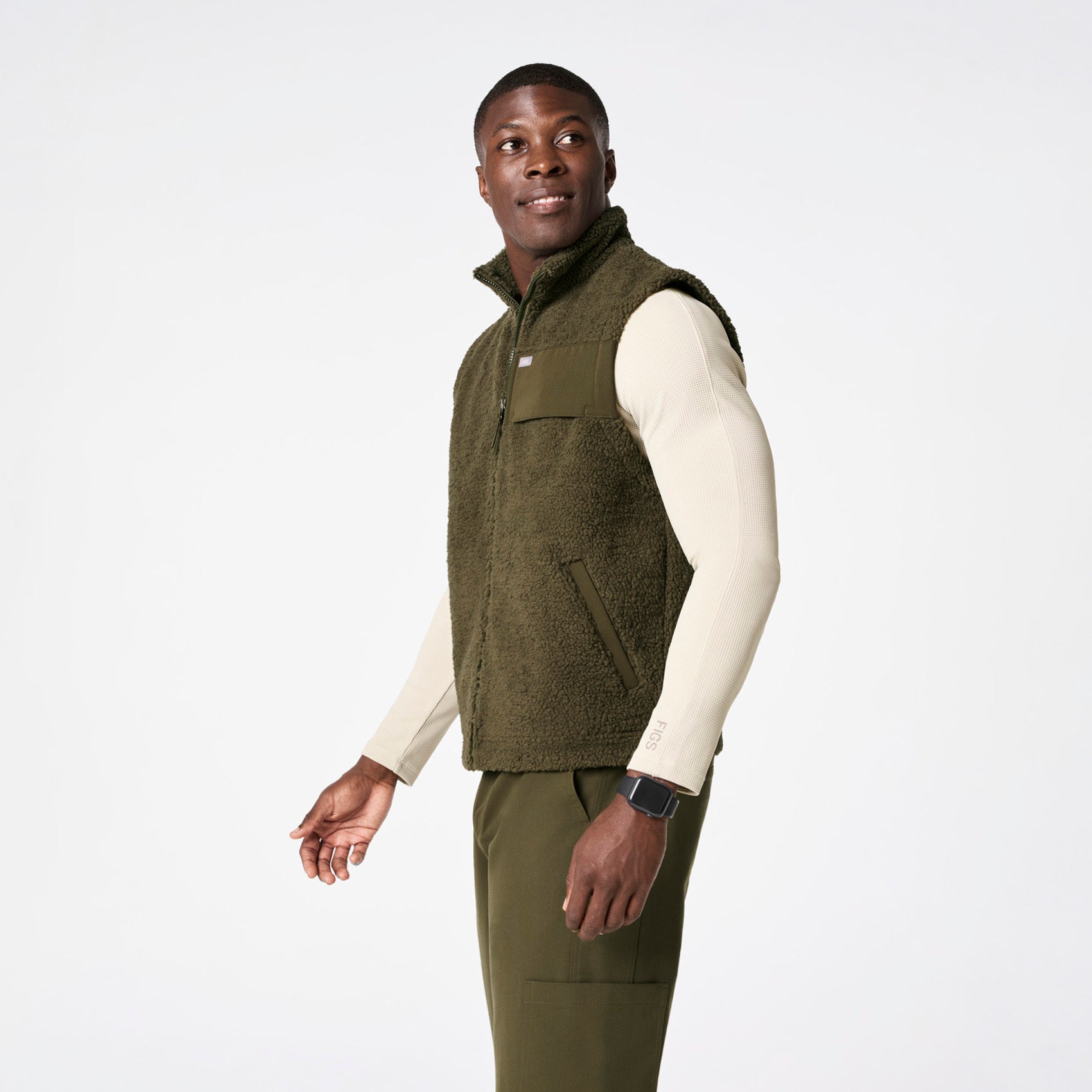 High-Pile Fleece Vest - Spruce