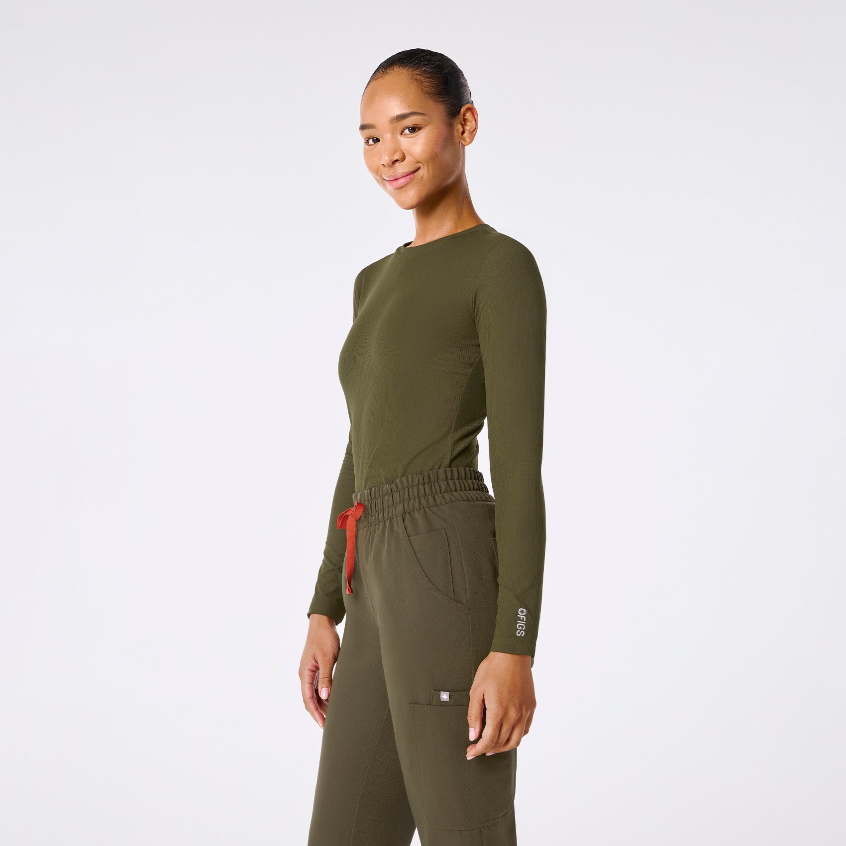 Palmer Ribbed Long-Sleeve Underscrub - Spruce