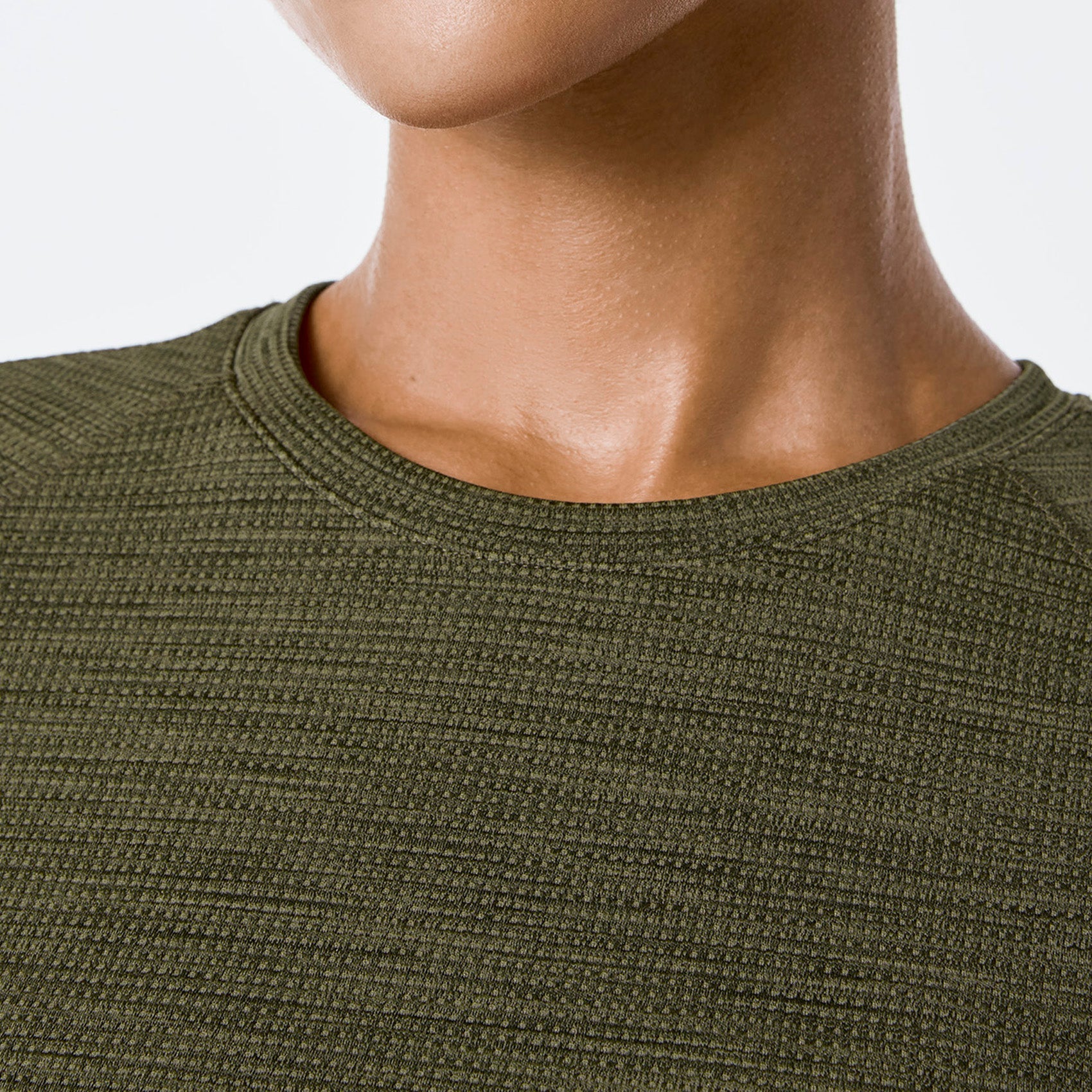 Waffle Long-Sleeve Underscrub - Space Dye/Spruce