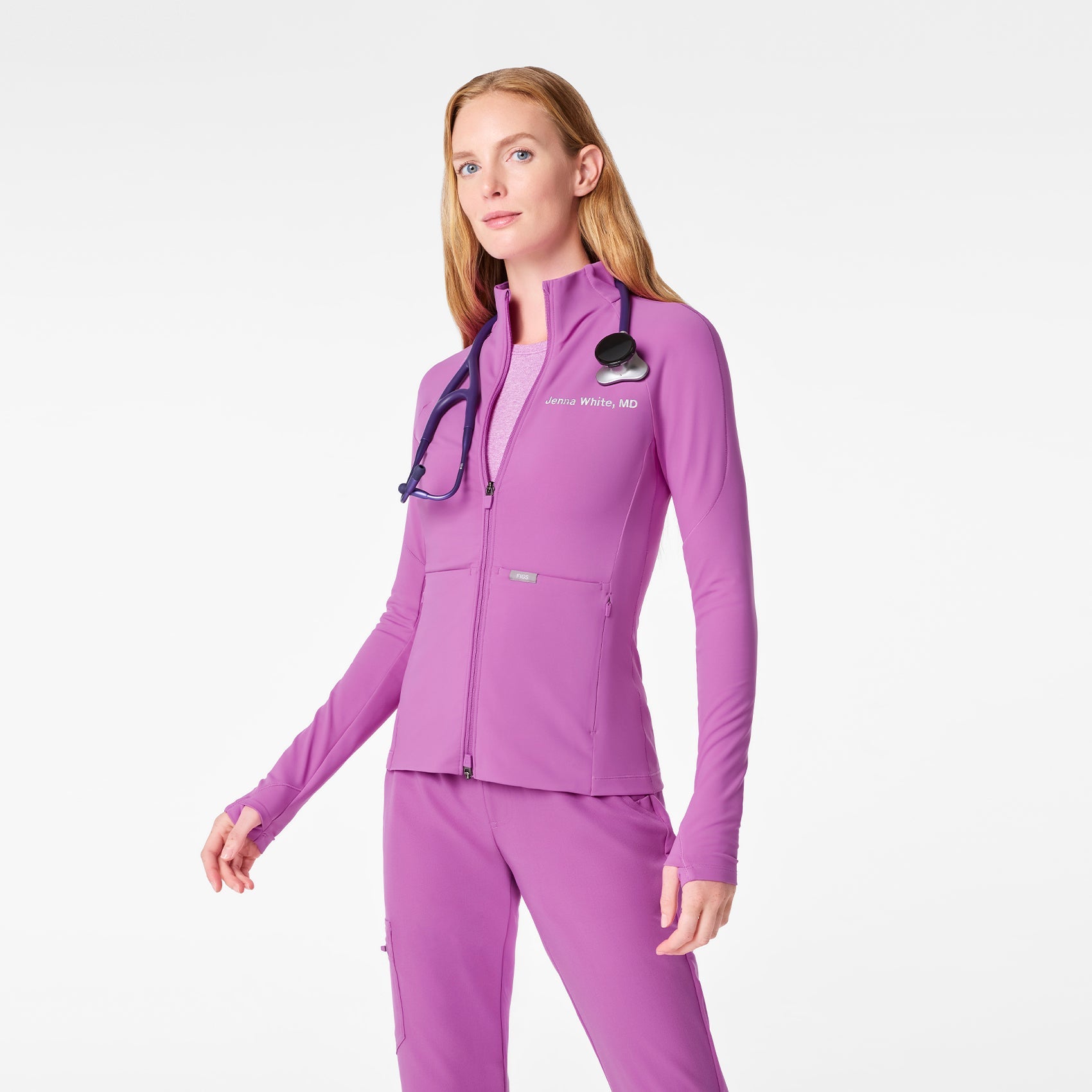 ContourKnit Scrub Jacket™ - Ultraberry