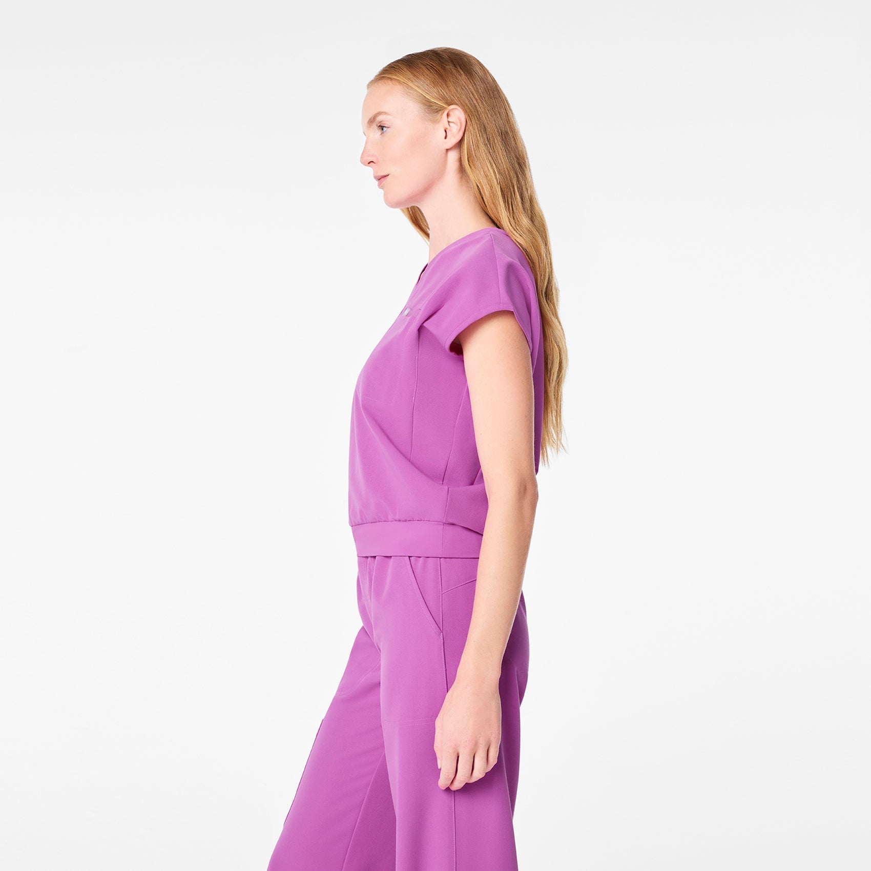 Raleigh Relaxed Scrub Top - Ultraberry
