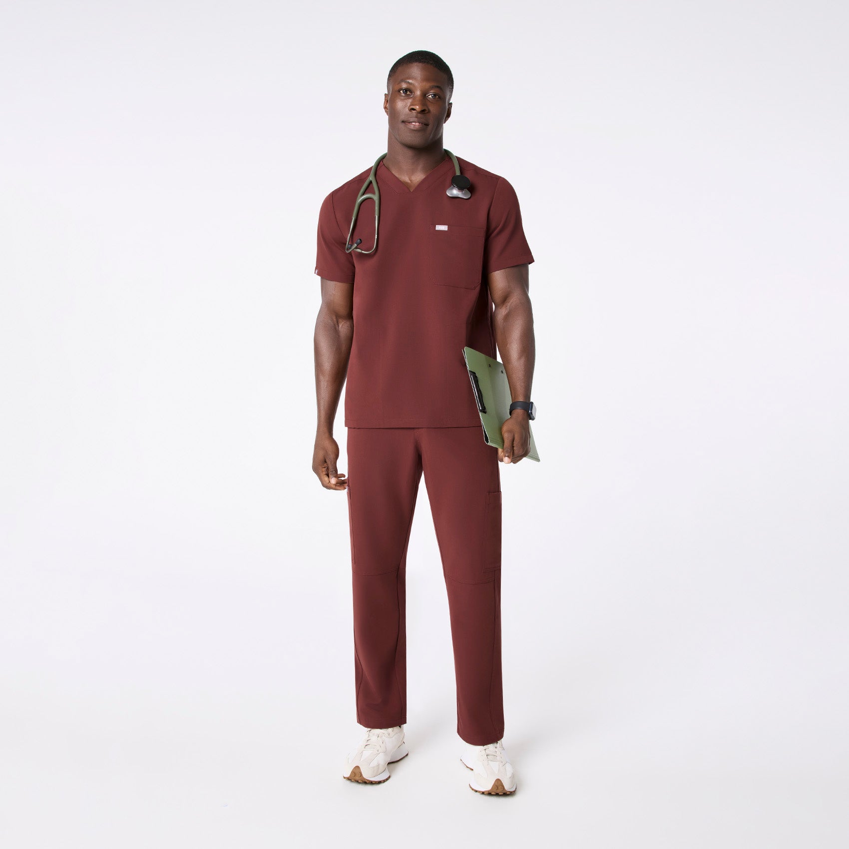 Chisec Scrub Top™ - Walnut